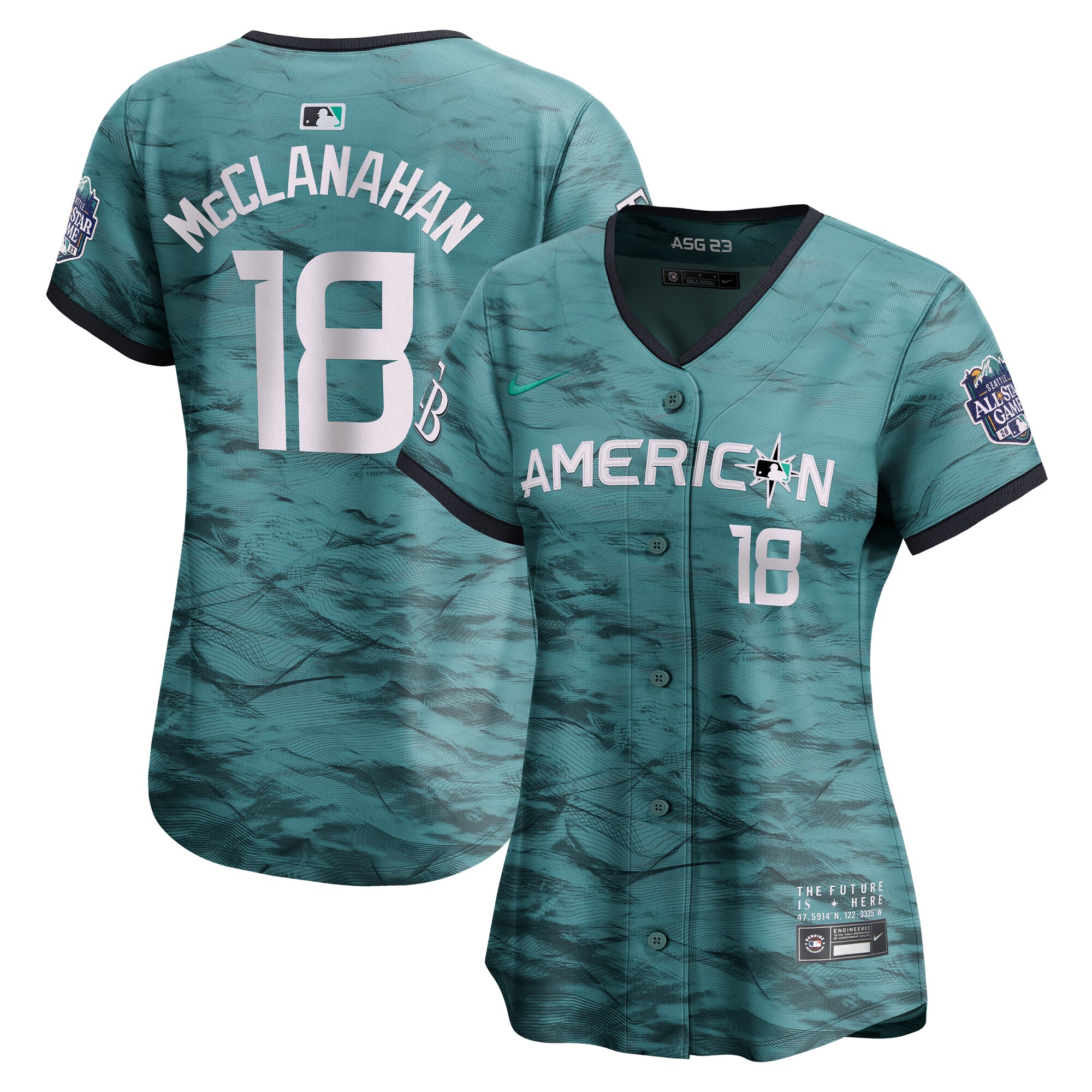 Shane McClanahan American League  Women's 2023 MLB All-Star Game Limited Player Jersey - Teal
