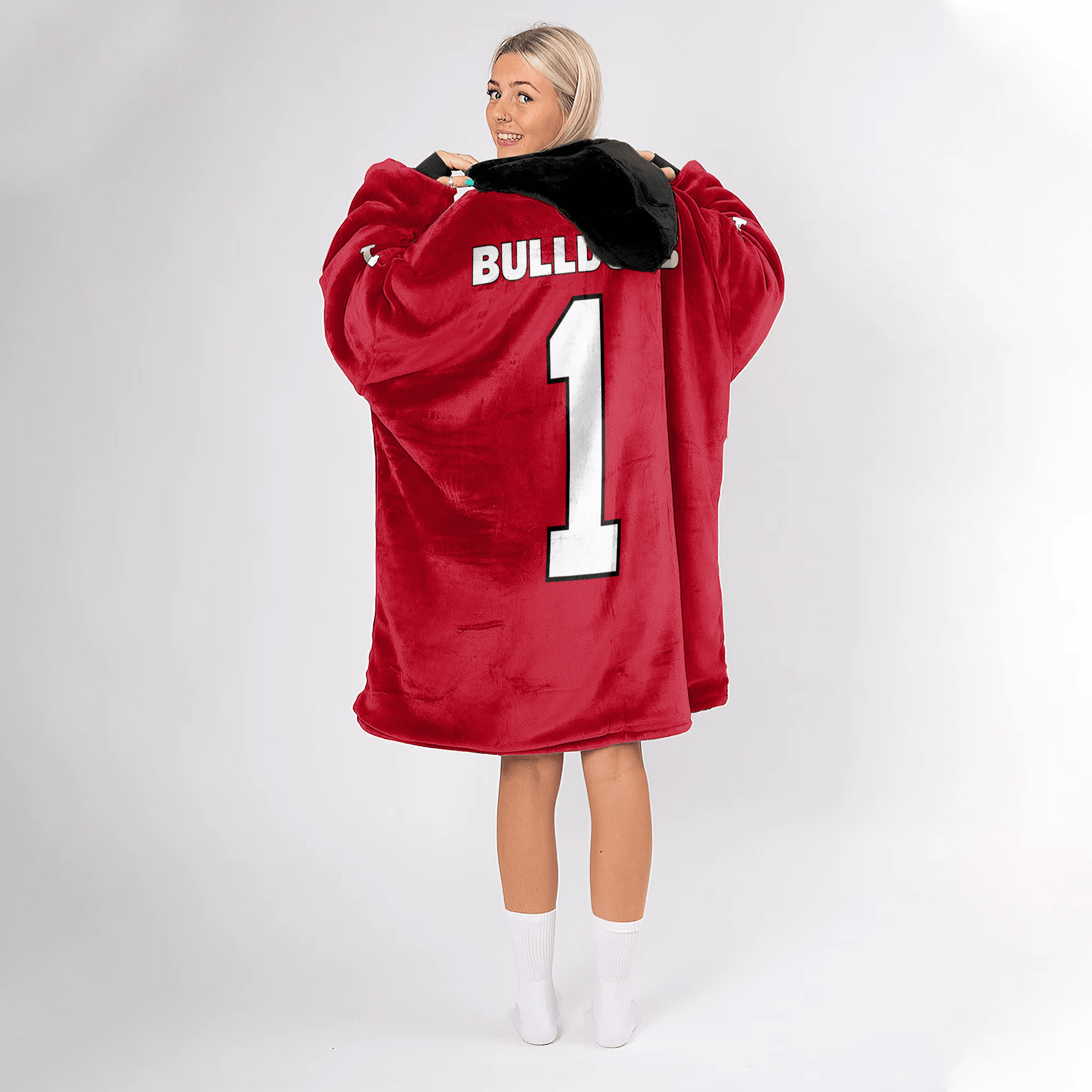 Adult #1 Georgia Football Unisex Blanket Hoodie
