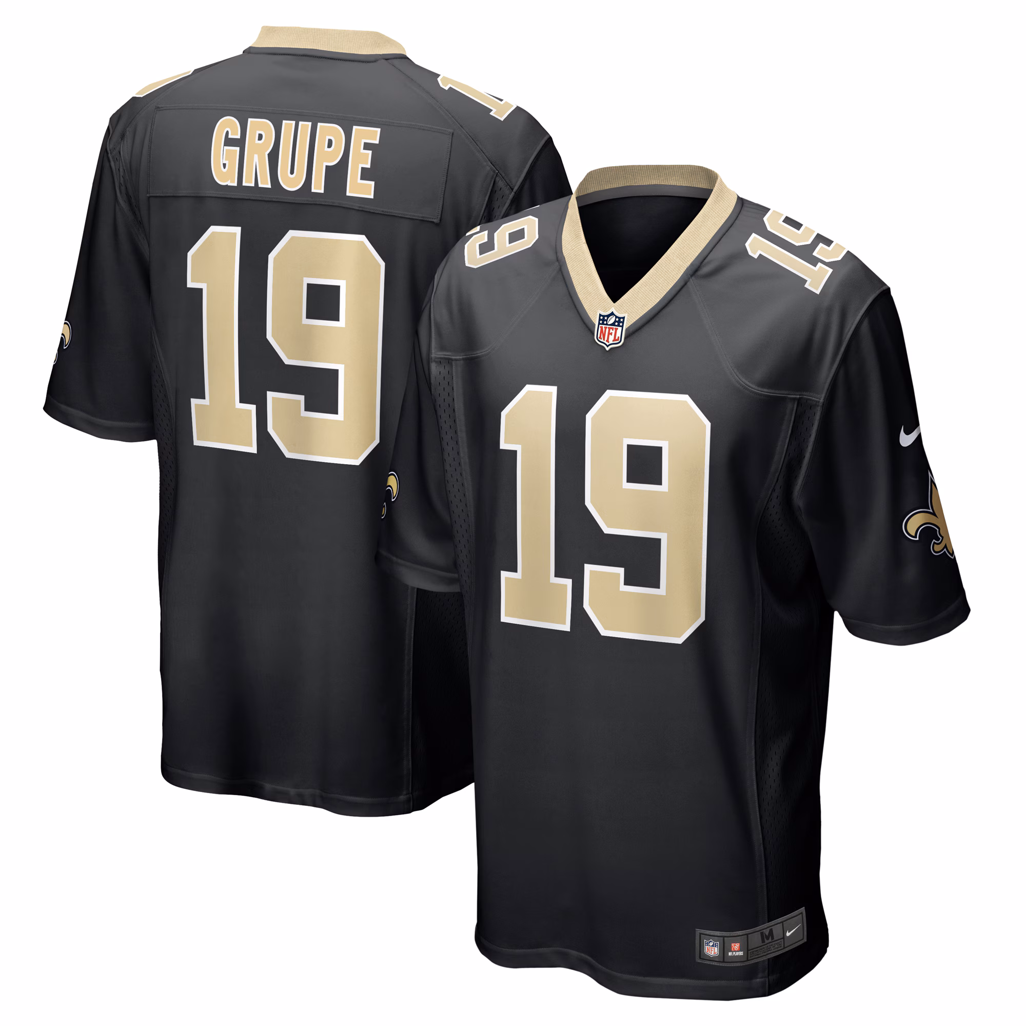 Blake Grupe New Orleans Saints Team Game Jersey -  Black