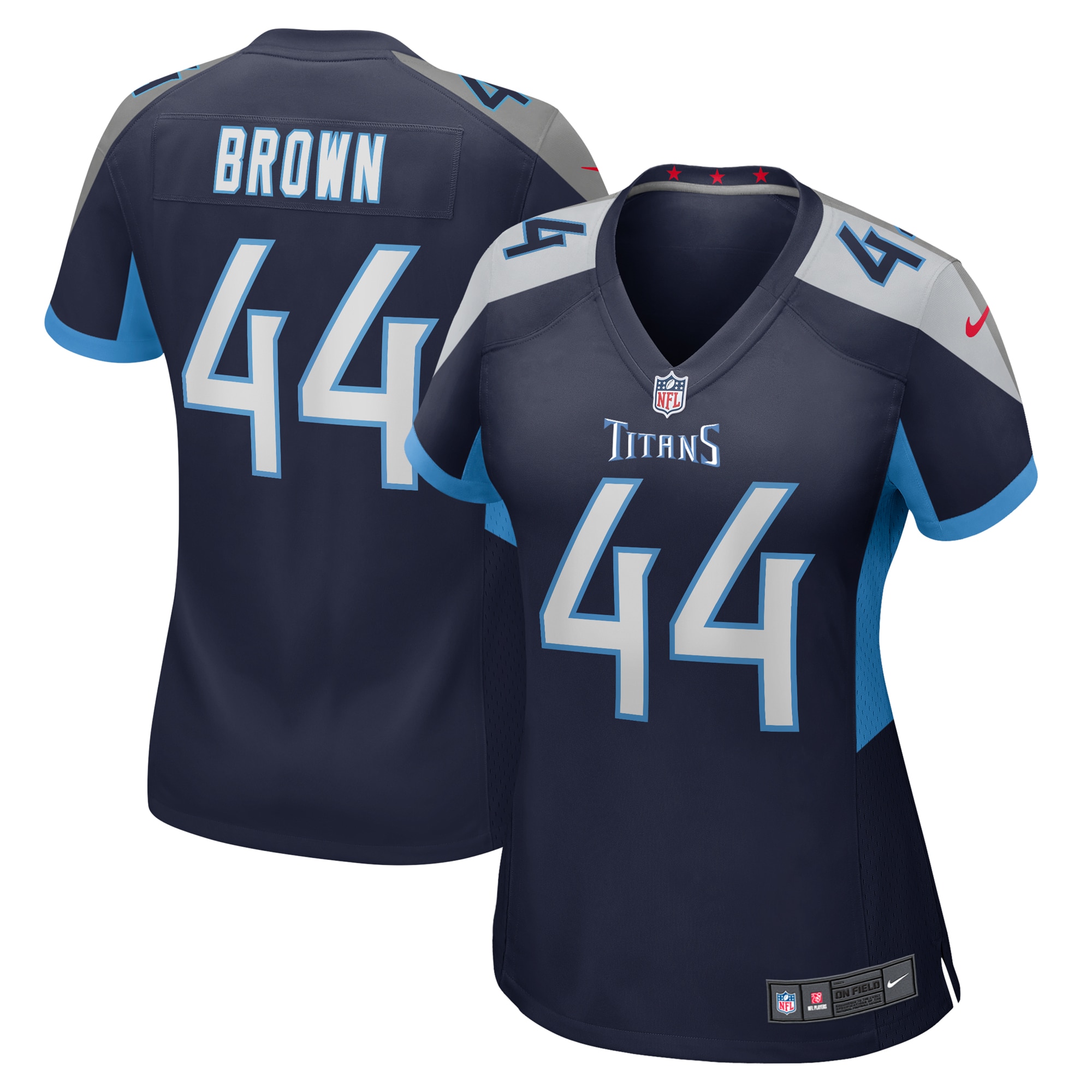 Mike Brown Tennessee Titans Women's  Game Jersey -  Navy