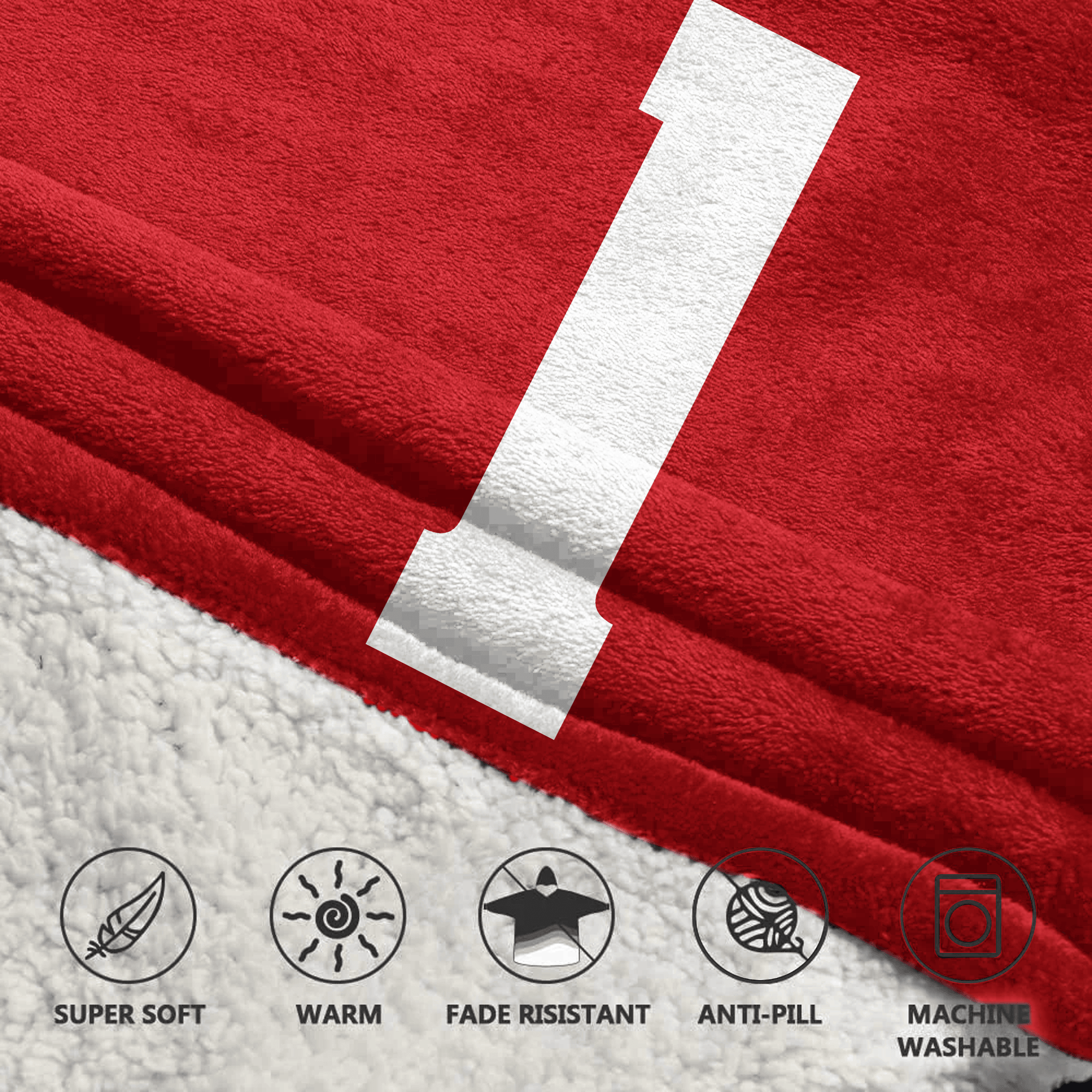 Kid #1 Wisconsin Football Unisex Blanket Hoodie