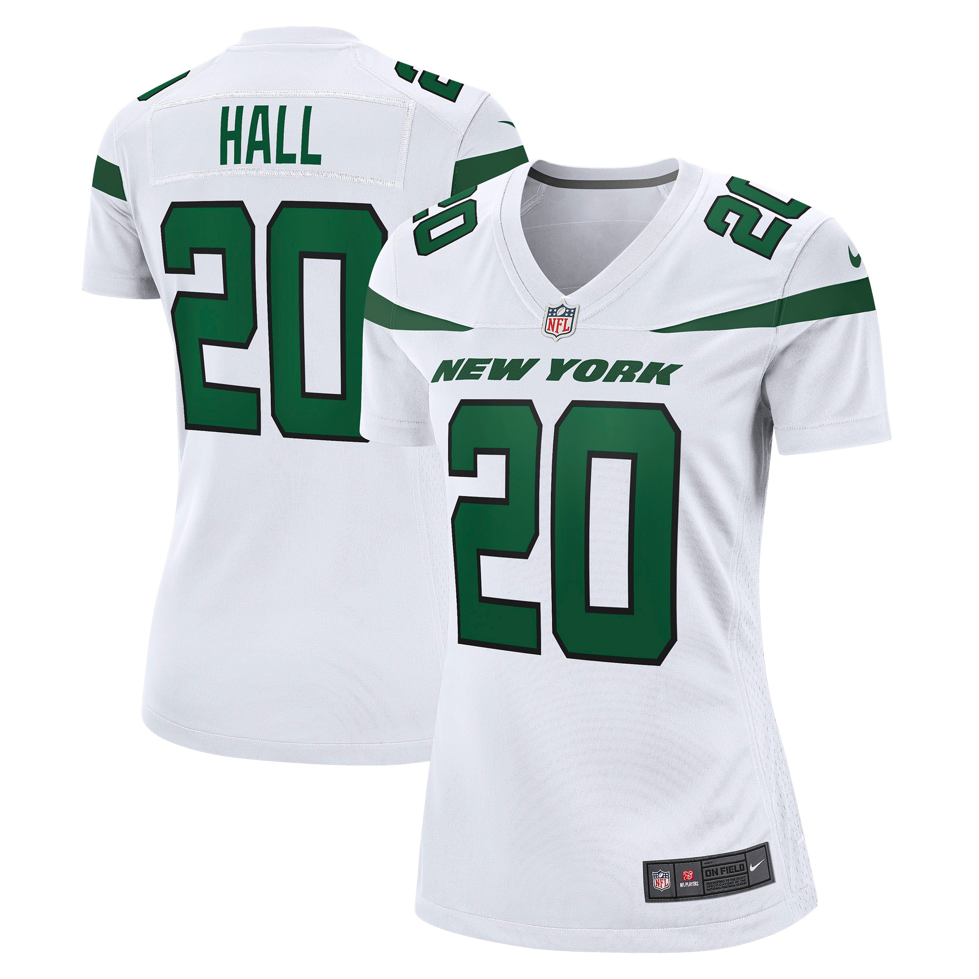 Breece Hall New York Jets  Women's Away Game Player Jersey - White