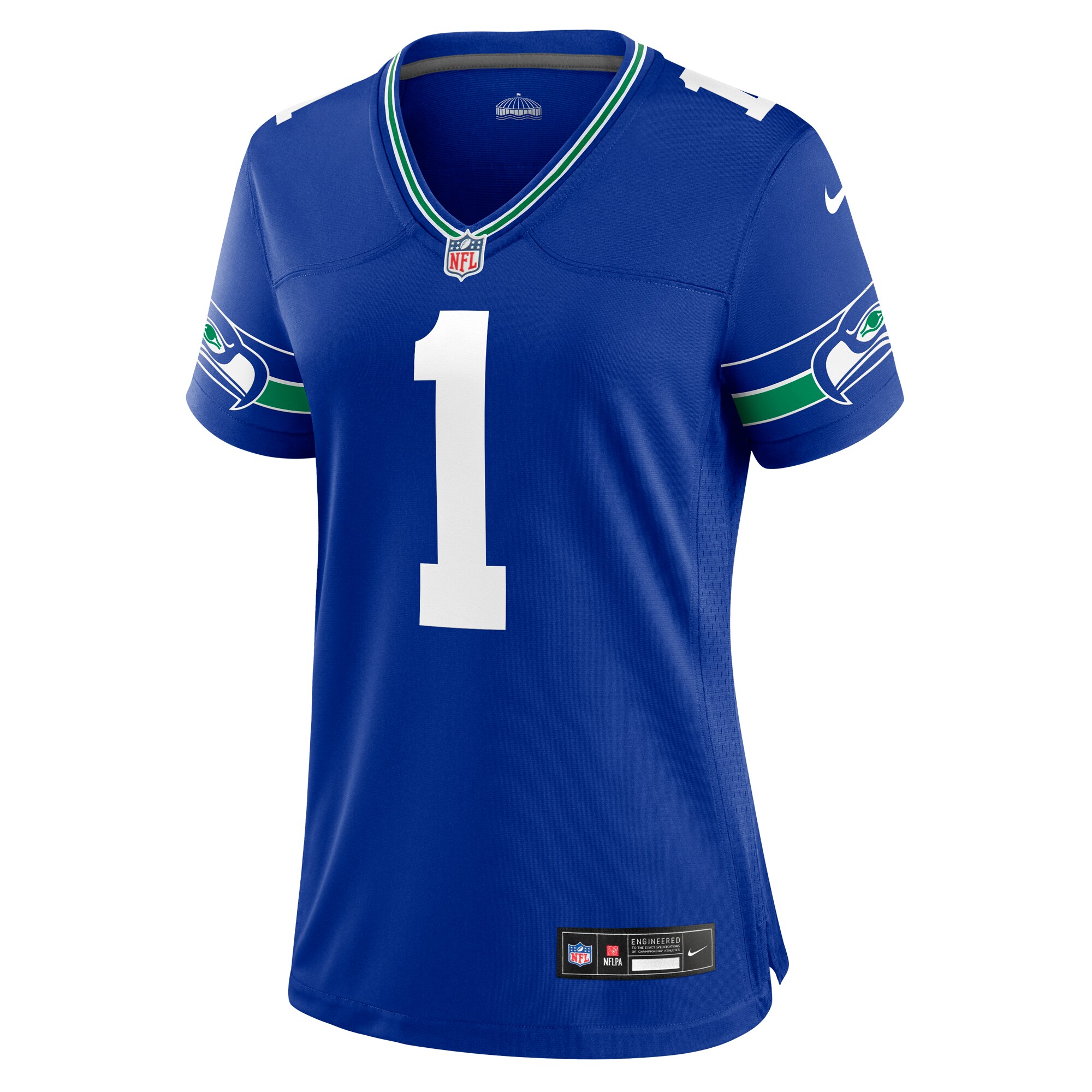Warren Moon Seattle Seahawks Women's Throwback Retired Player Game Jersey - Royal