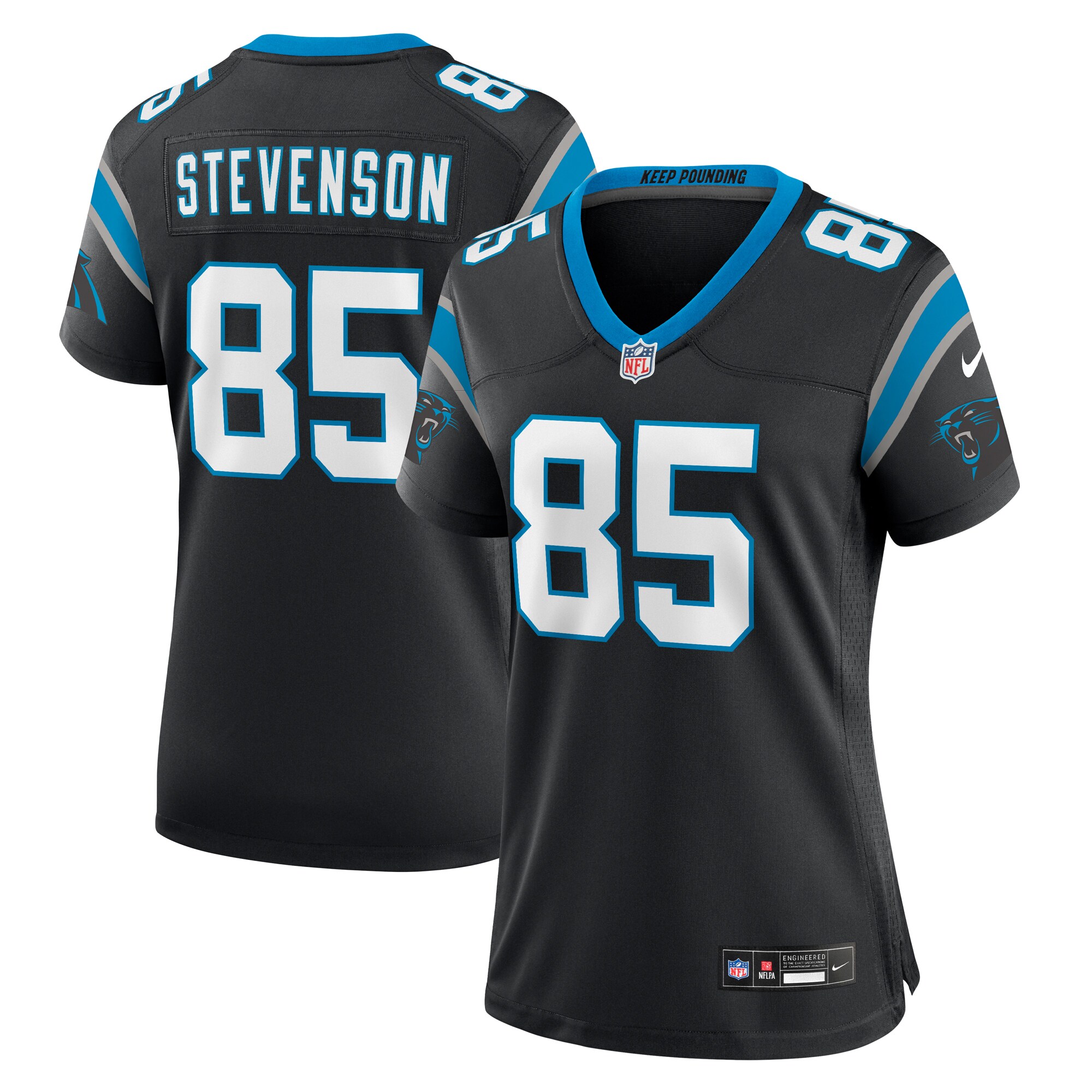Marquez Stevenson Carolina Panthers Women's Team Game Jersey -  Black