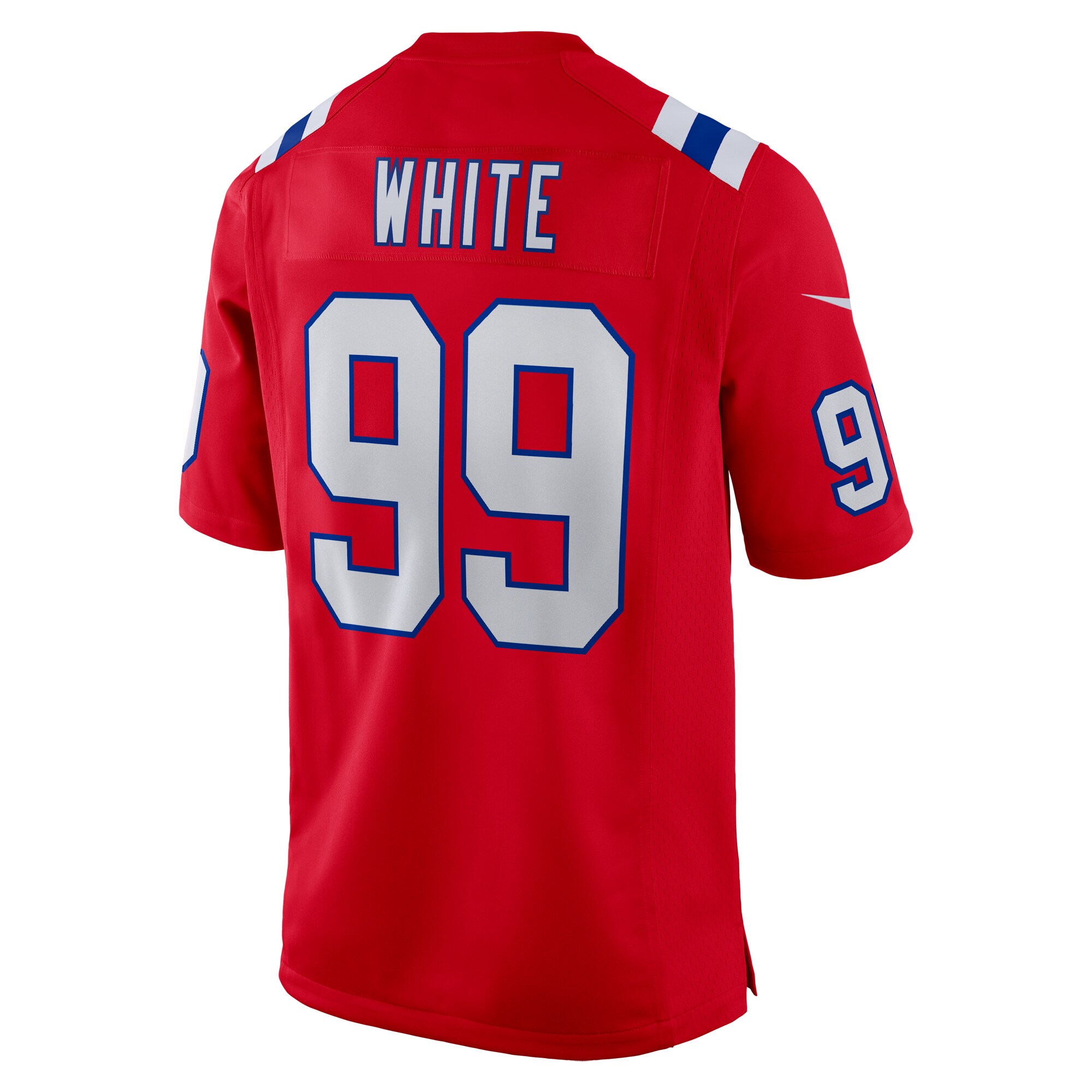 Keion White New England Patriots Alternate Team Game Jersey - Red