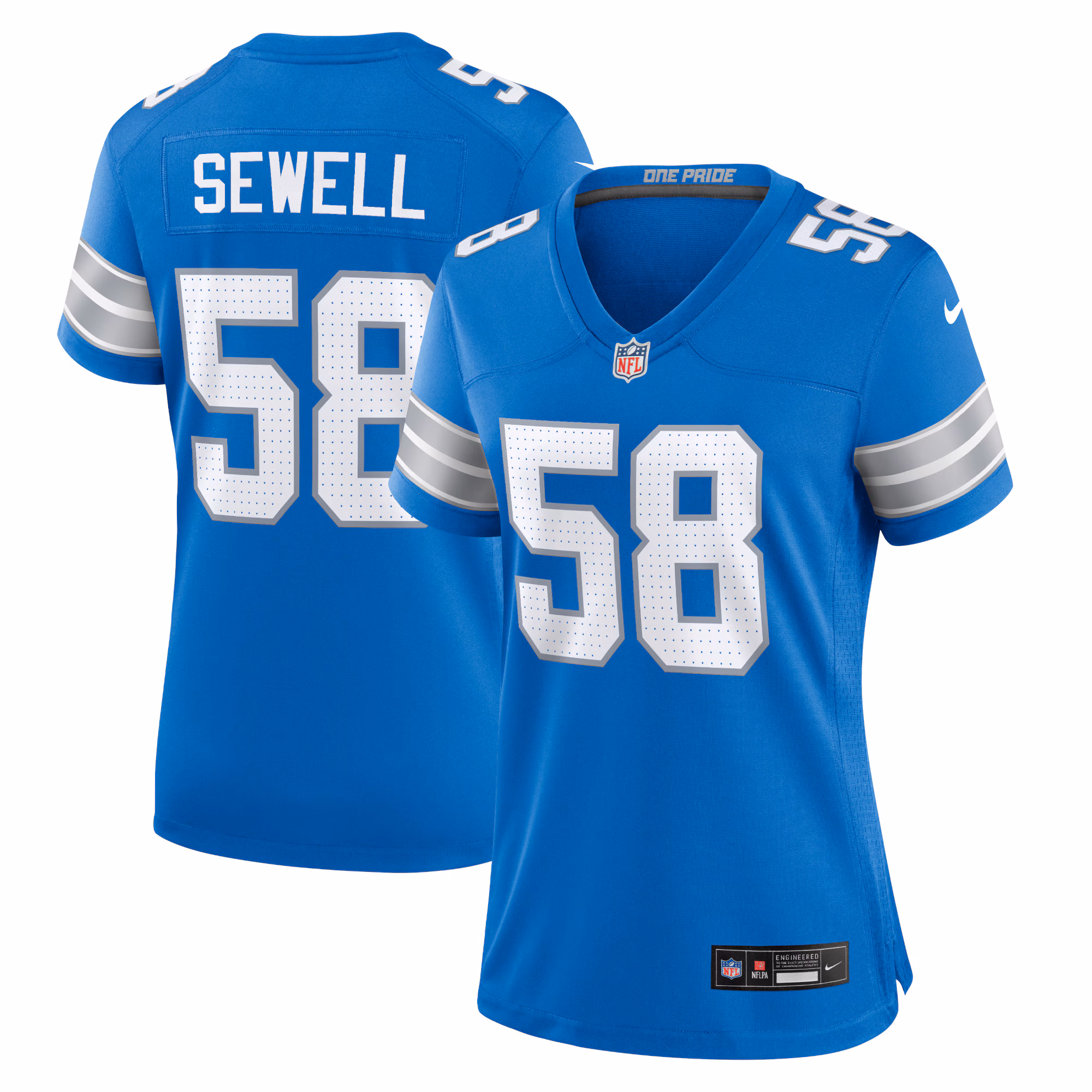 Penei Sewell Detroit Lions Women's Game Jersey - Blue
