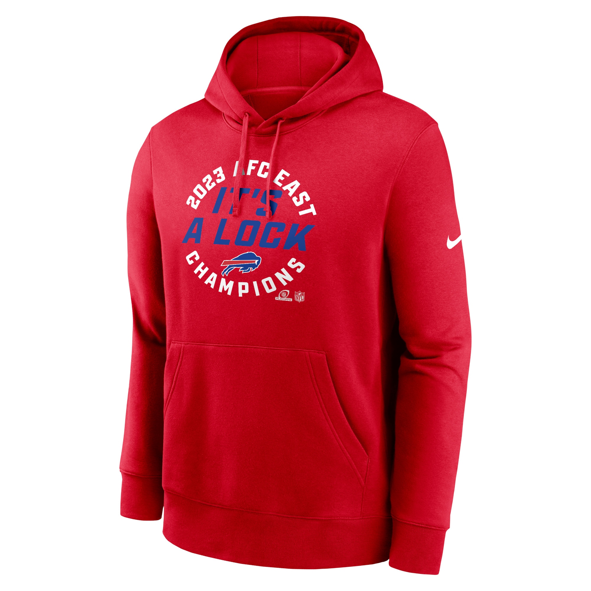 Buffalo Bills 2023 AFC East Division Champions Locker Room Trophy Collection Club Pullover Hoodie - Red