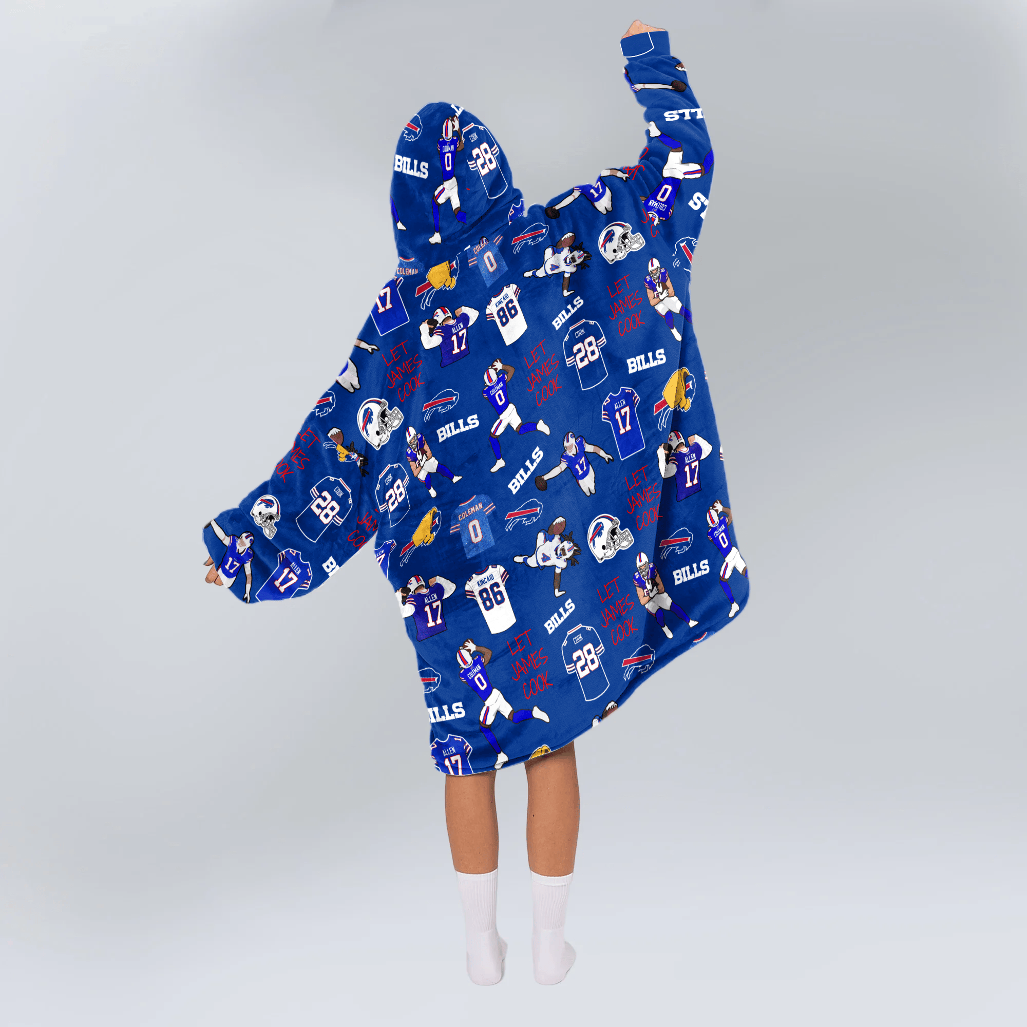Buffalo Football Full Patterns Unisex Blanket Hoodie