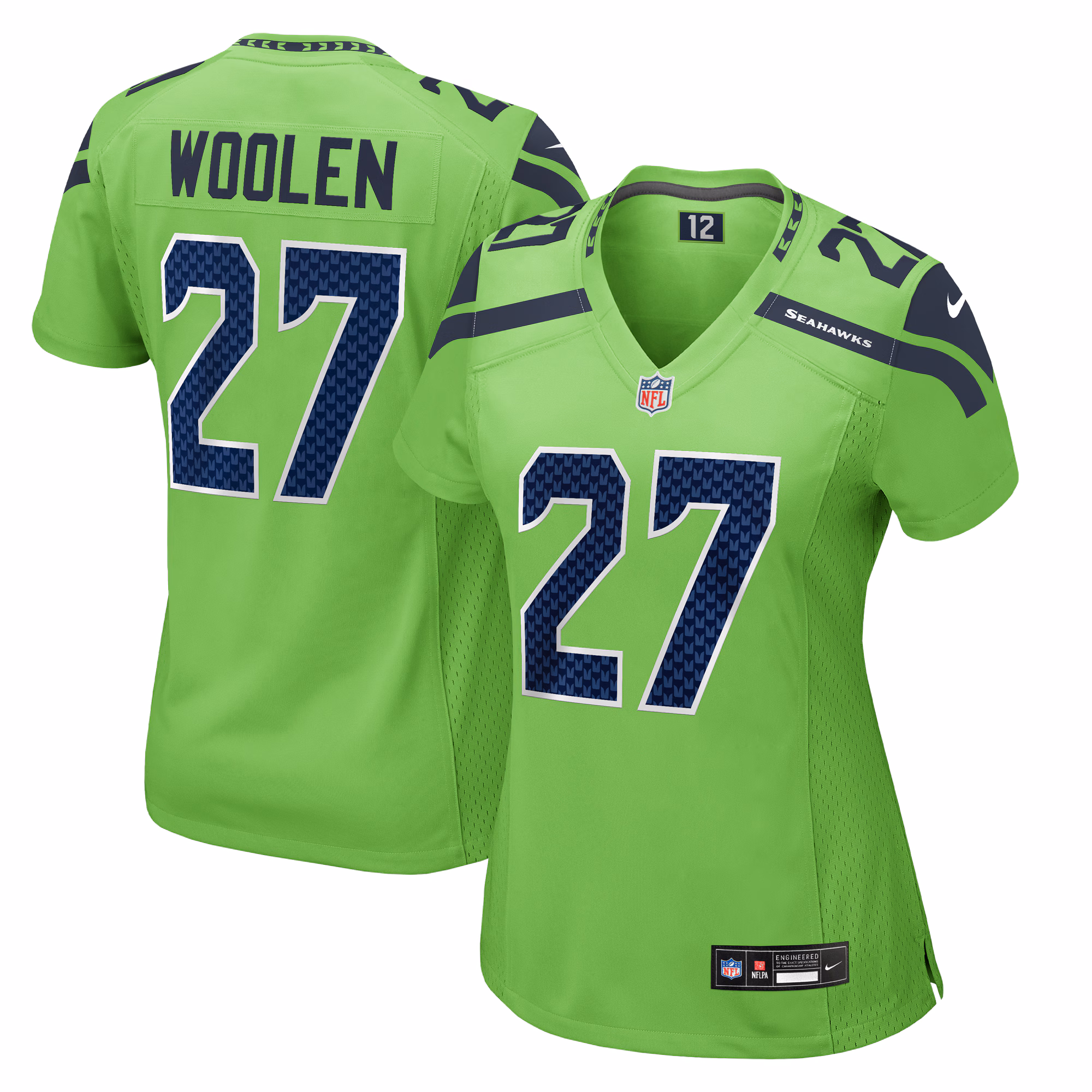 Tariq Woolen Seattle Seahawks Women's Throwback Player Game Jersey - Royal