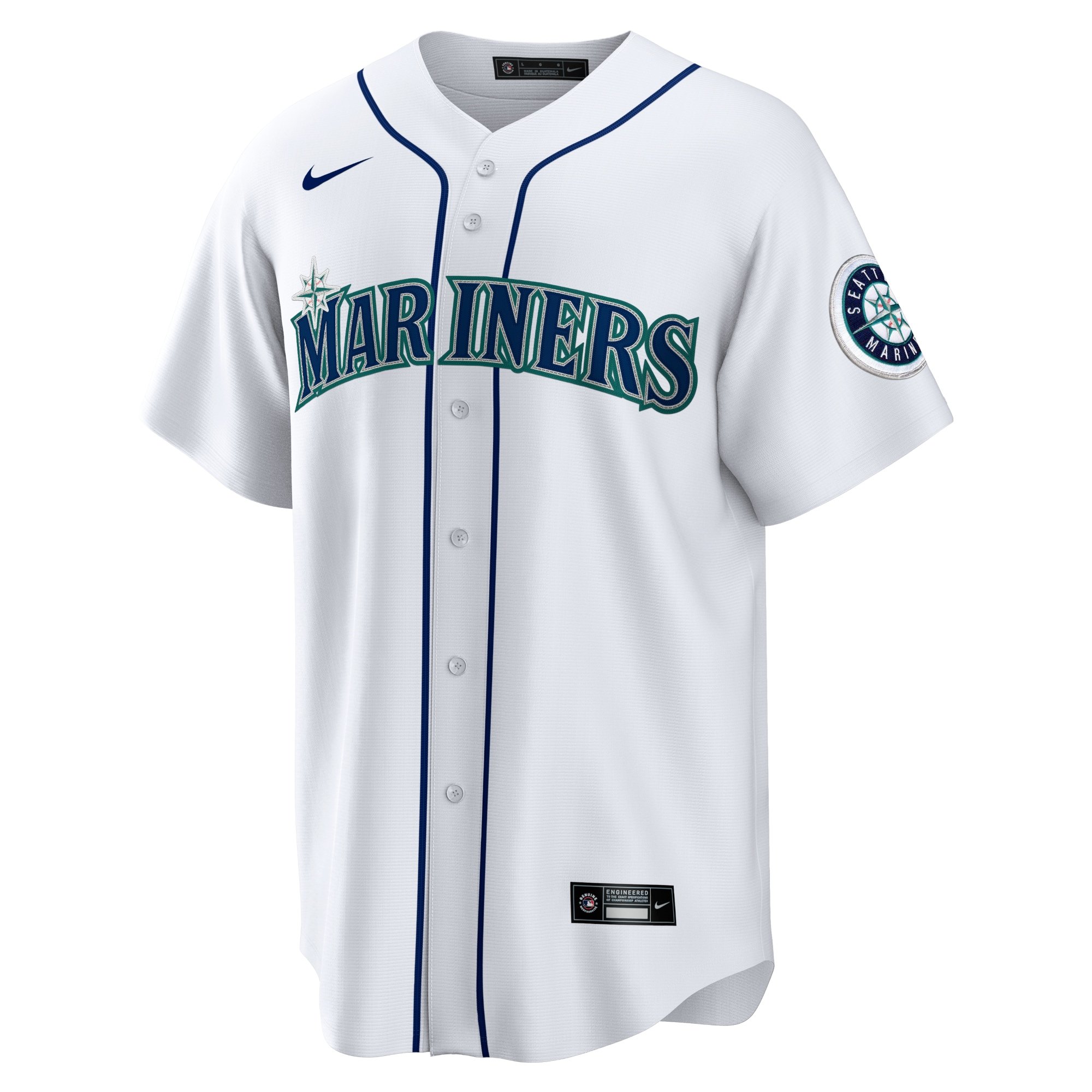 Men's Seattle Mariners Kyle Lewis  White Replica Player Name Jersey