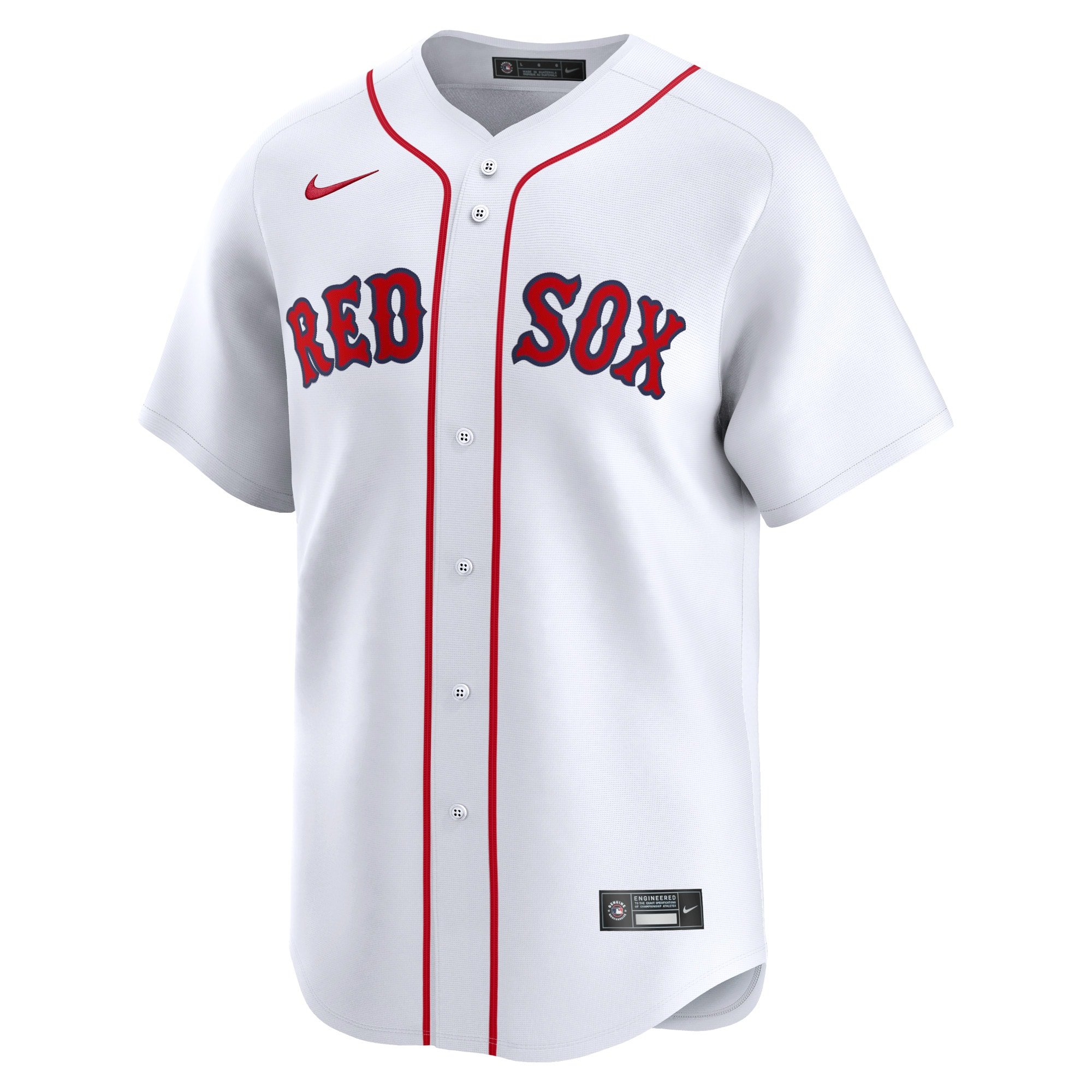 Men's Boston Red Sox Carlton Fisk  White Home Limited Player Jersey