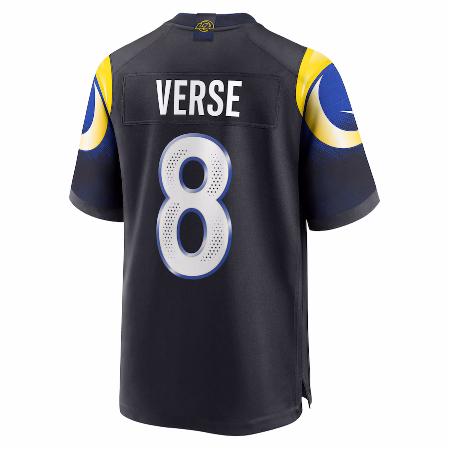 Jared Verse #8 Los Angeles Rams 2025 Rivalries Collection Game Jersey - Midnight Blue