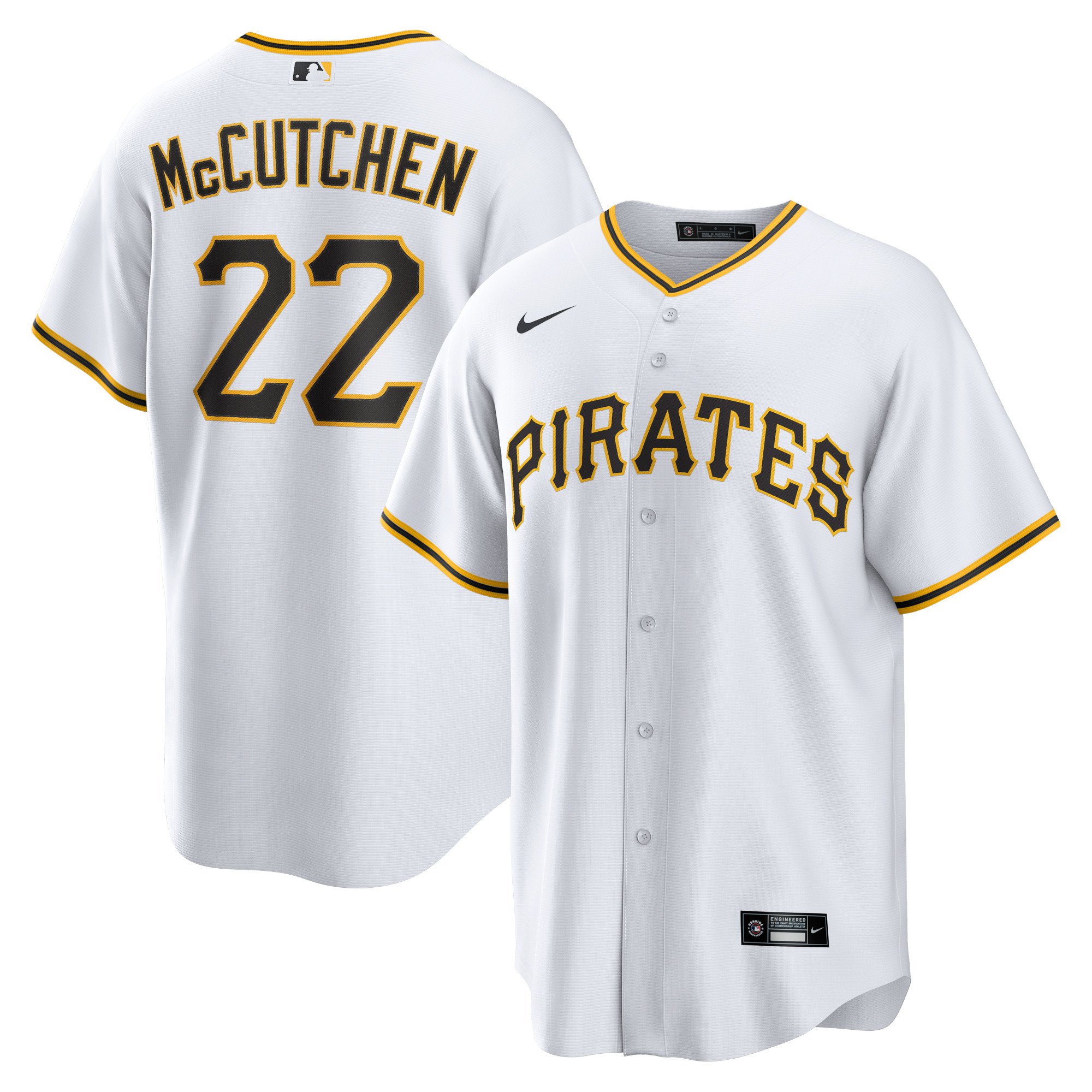Men's Pittsburgh Pirates Andrew McCutchen  White Replica Player Jersey