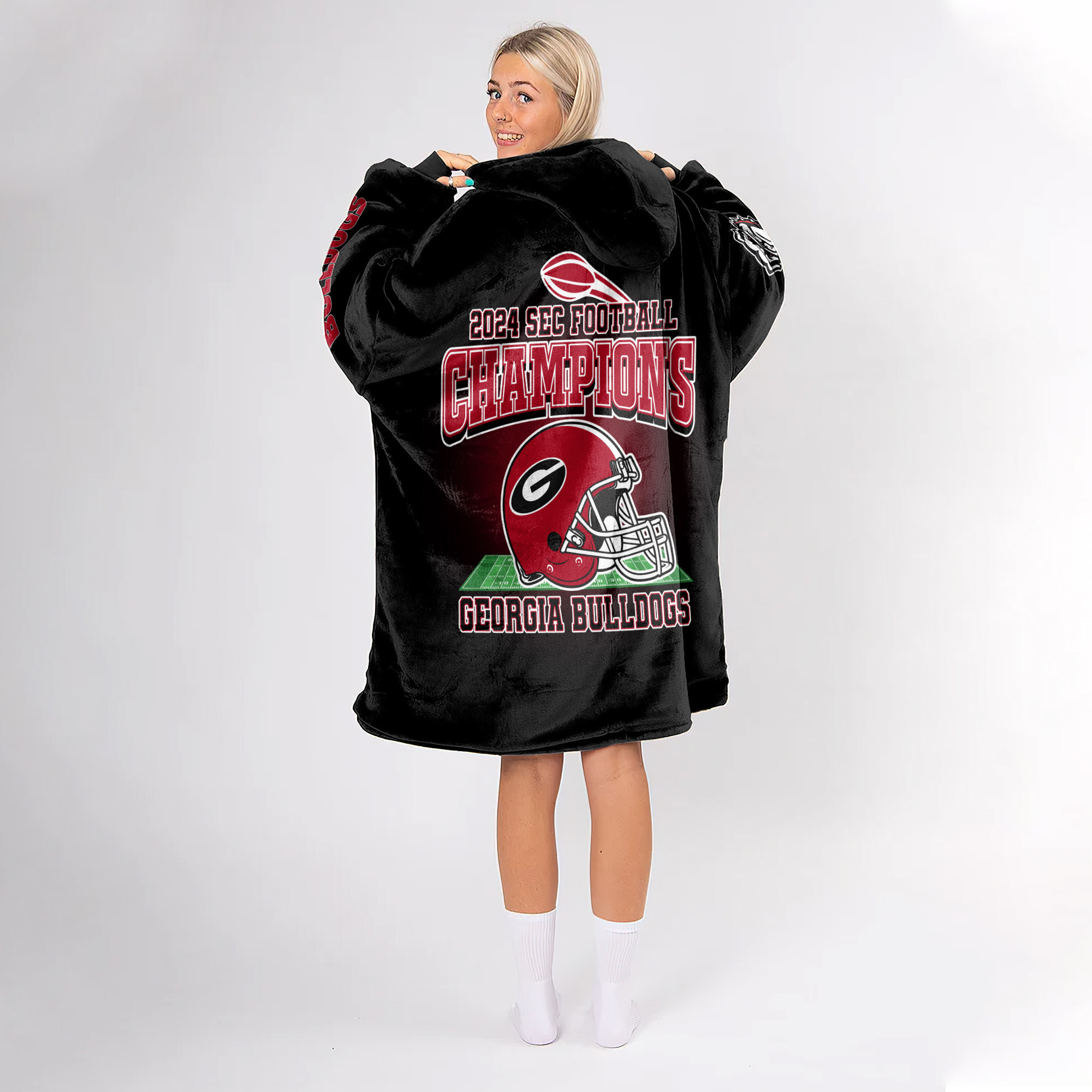 Adult Georgia Football Unisex Blanket Hoodie