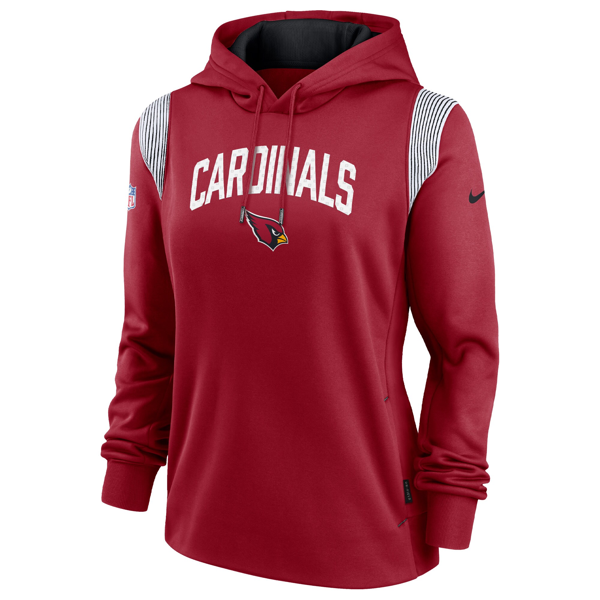 Arizona Cardinals Women's Sideline Stack Performance Pullover Hoodie - Cardinal