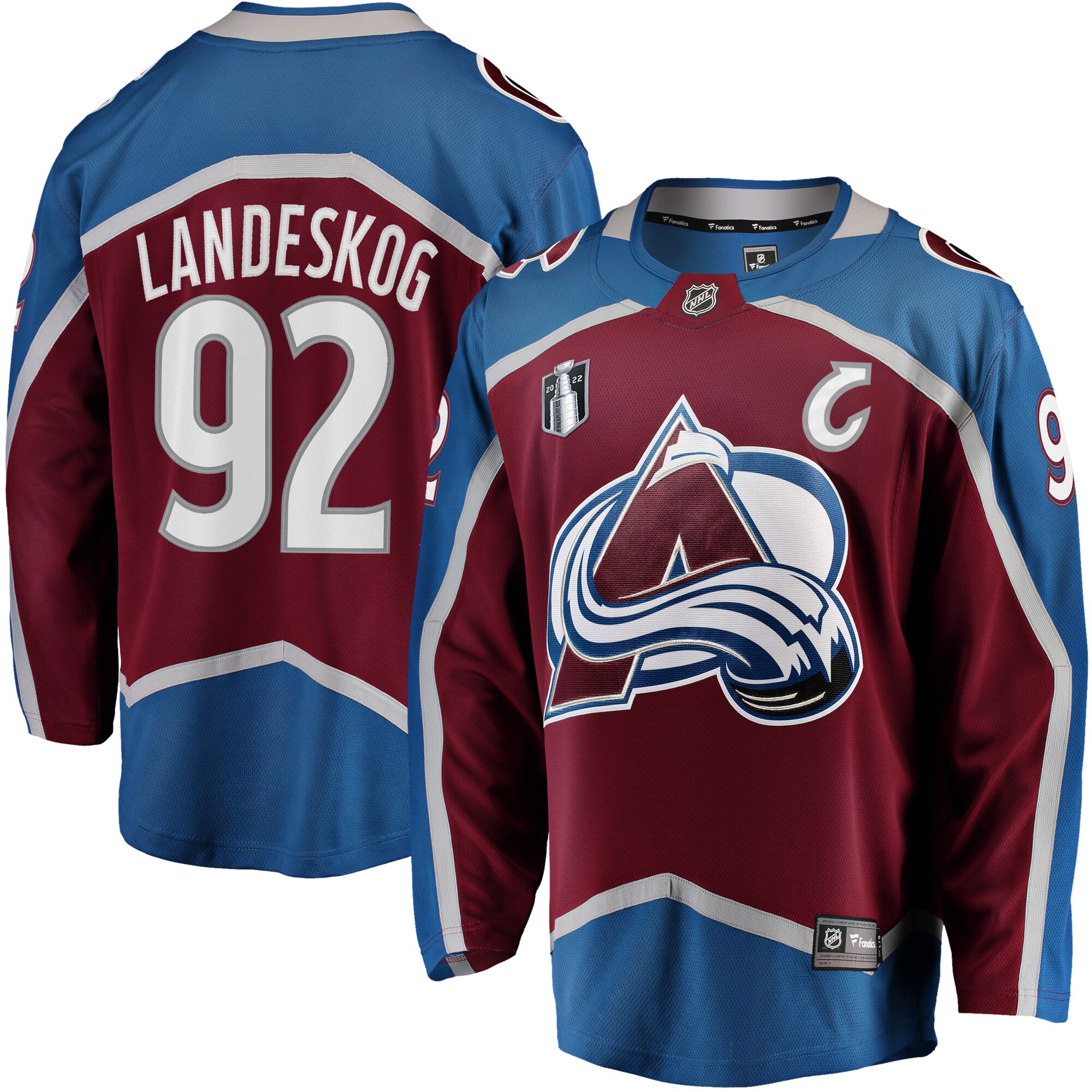 Gabriel Landeskog Colorado Avalanche Home 2022 Stanley Cup Final Breakaway Player Jersey - Burgundy