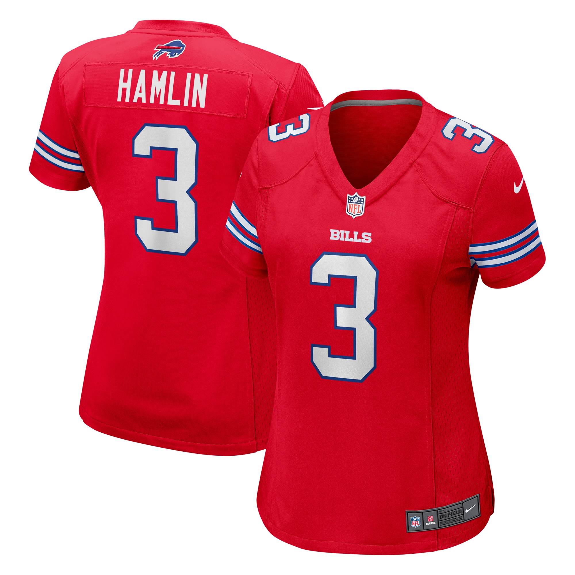 Damar Hamlin Buffalo Bills Women's Player Jersey - Red