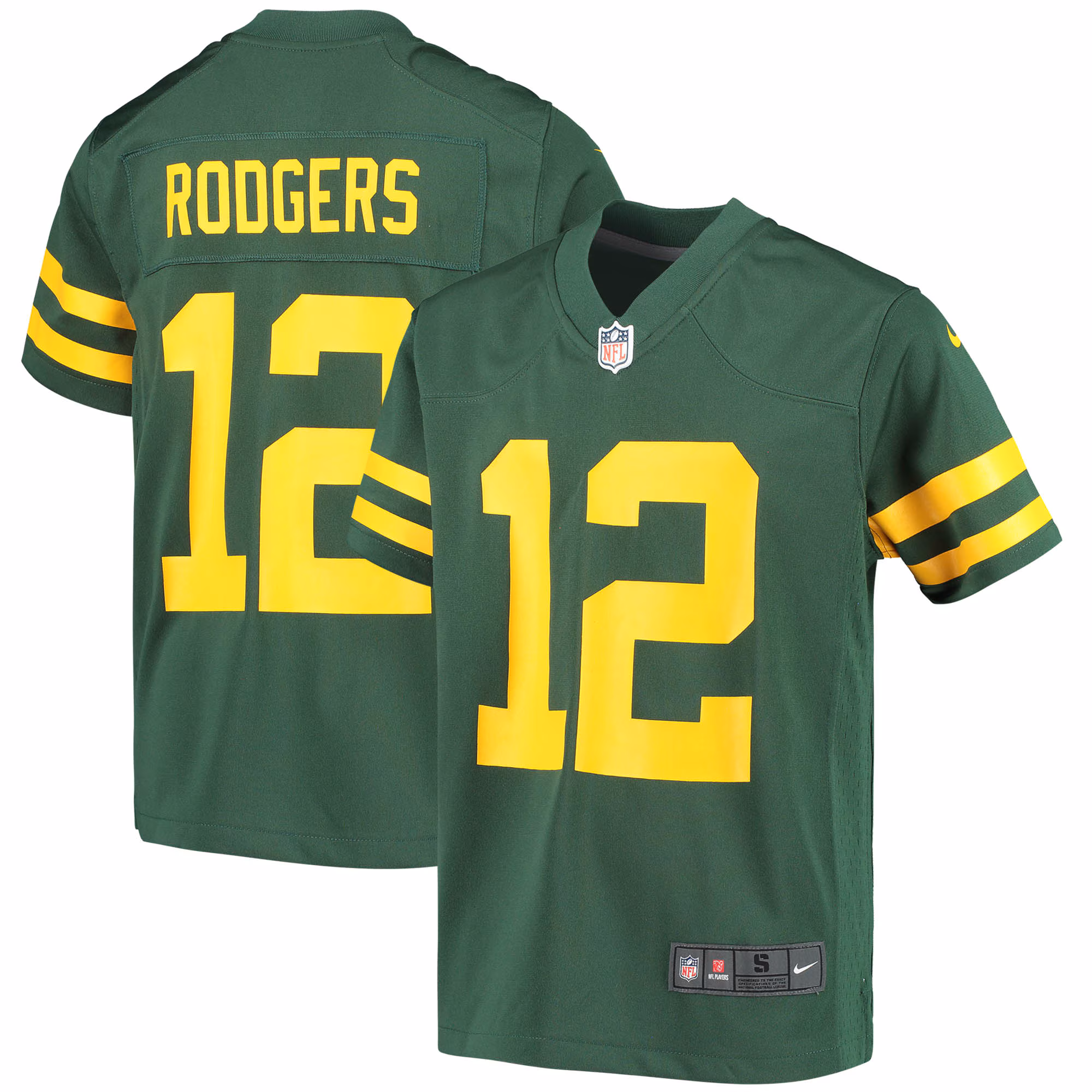 Aaron Rodgers Green Bay Packers Youth Game Jersey - Green