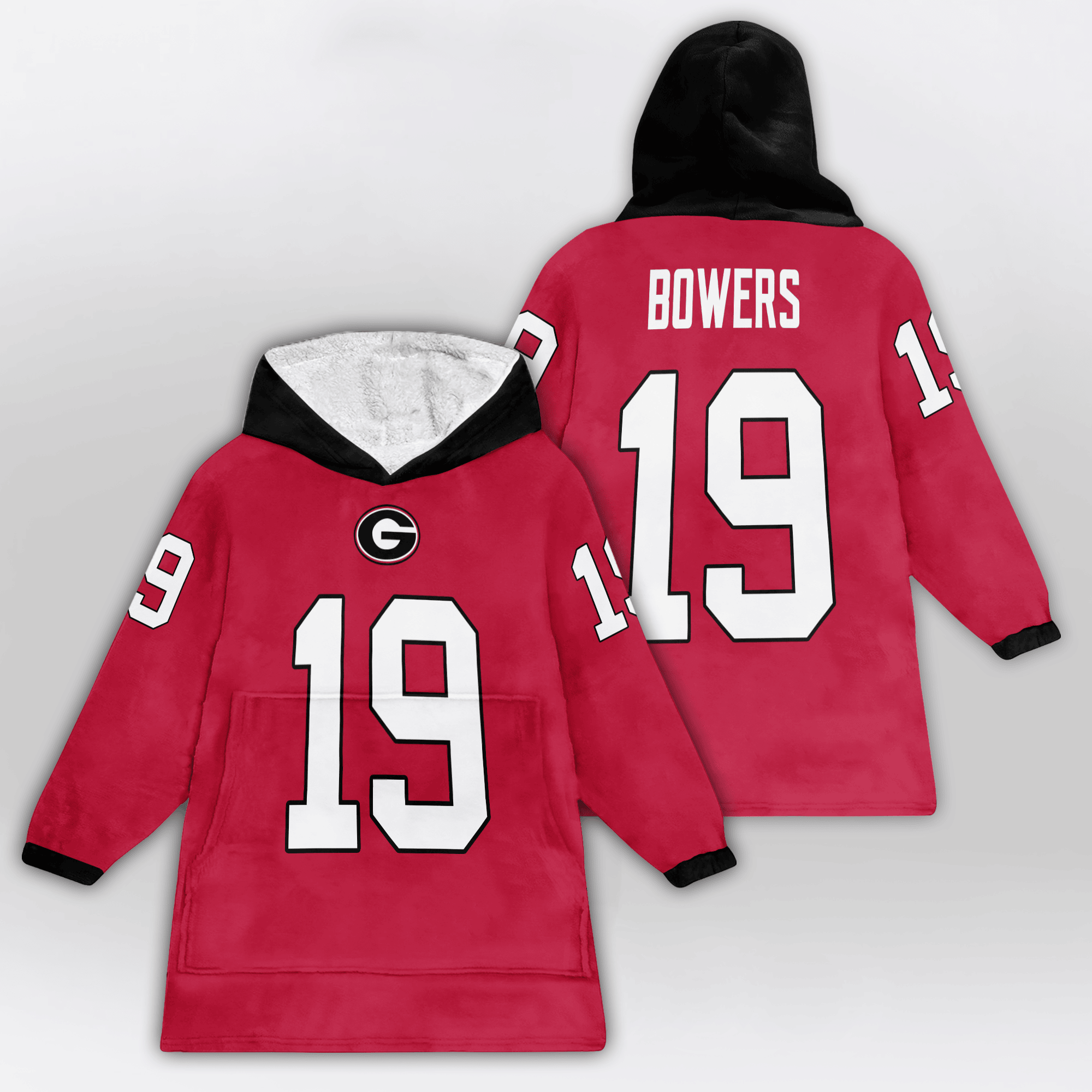 Adult B.B 19 Georgia Football Unisex Blanket Hoodie