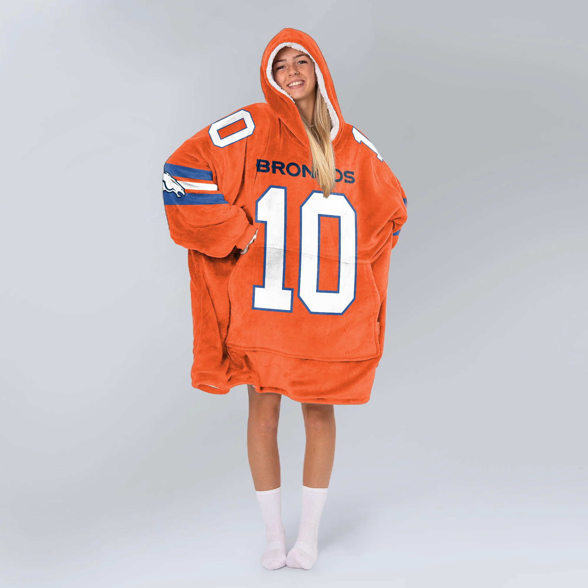 Adult B.N 10 Denver Football Unisex Blanket Hoodie