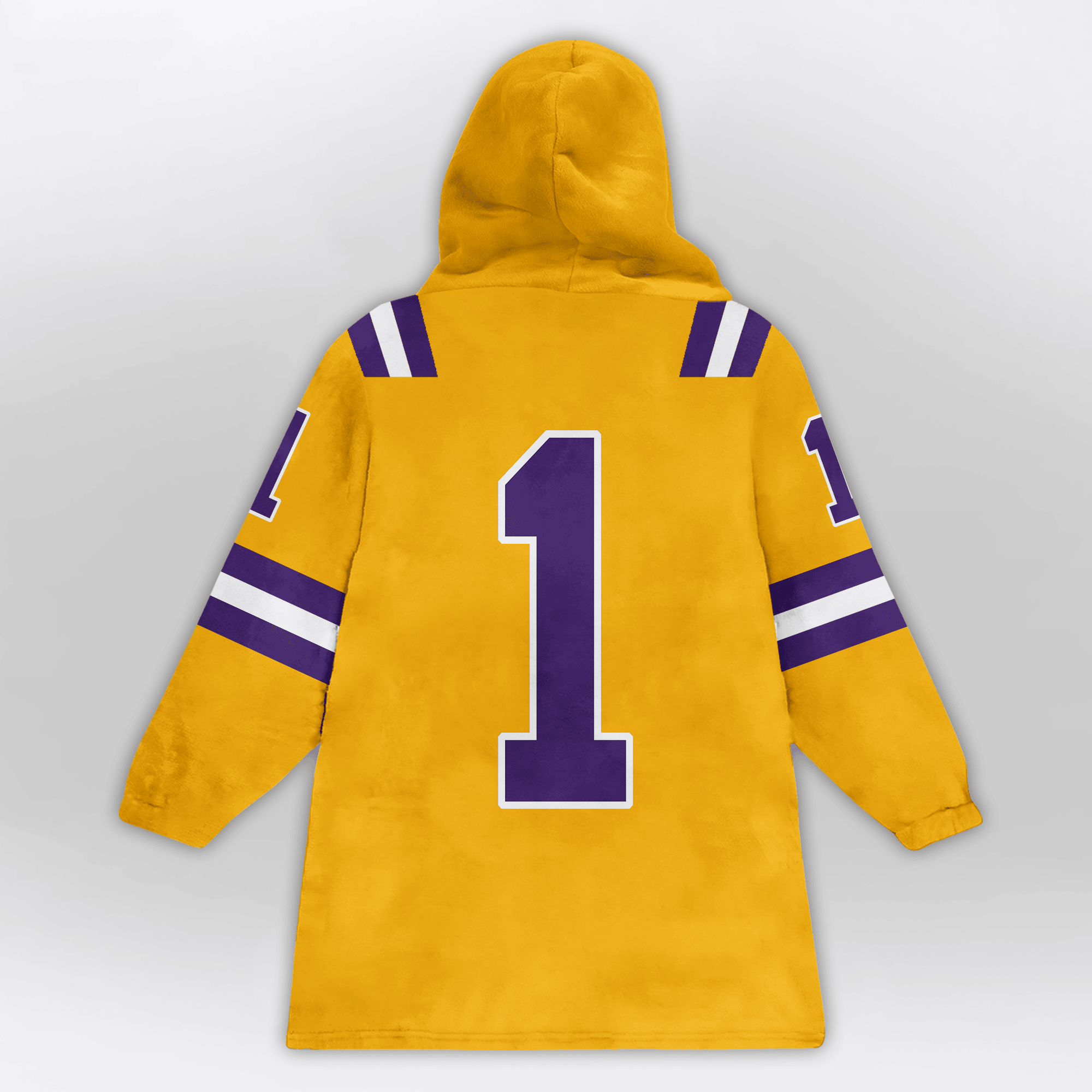 Adult #1 LSU Football Unisex Blanket Hoodie