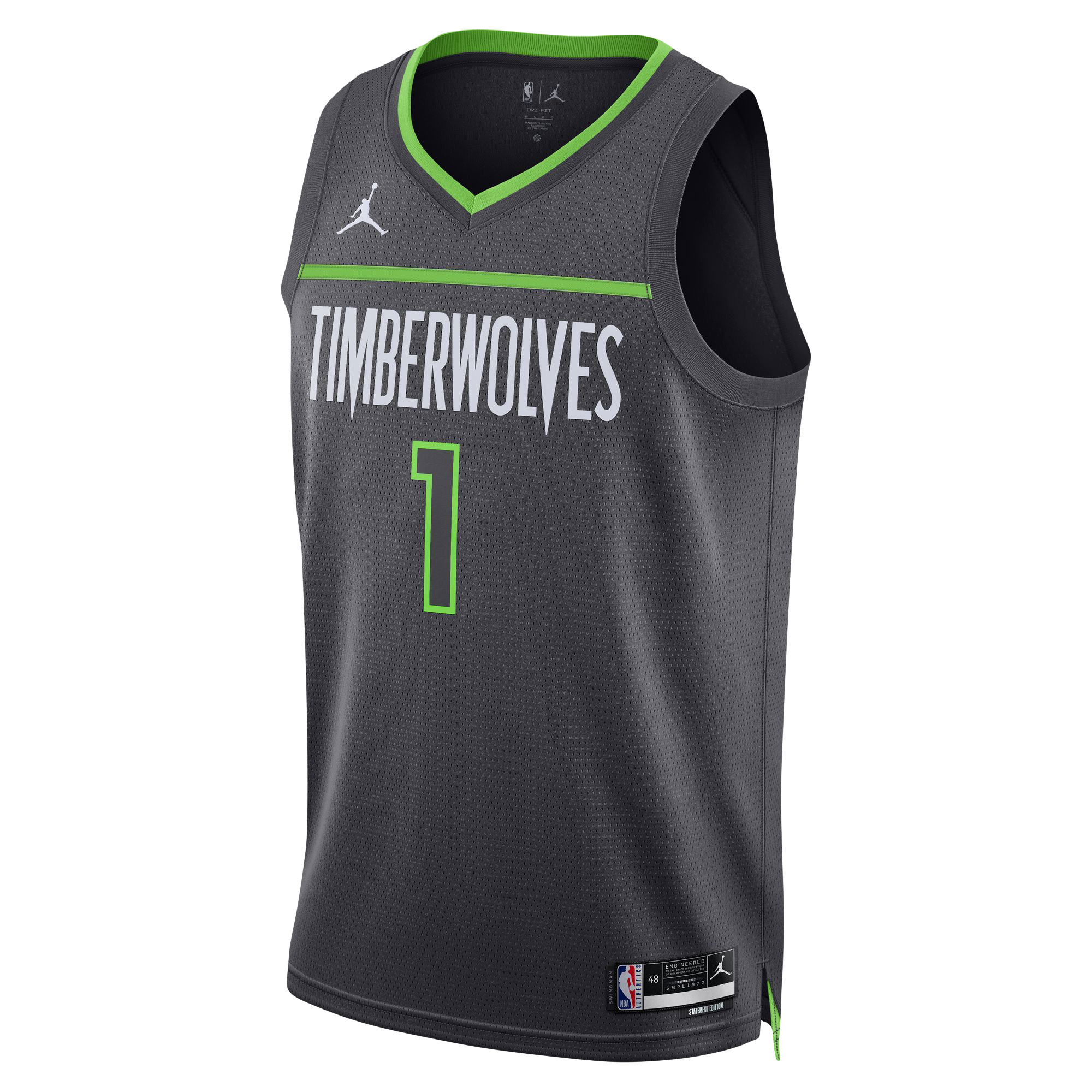 Anthony Edwards 2022/23 Minnesota Timberwolves  Unisex Swingman Jersey - Statement Edition - Charcoal