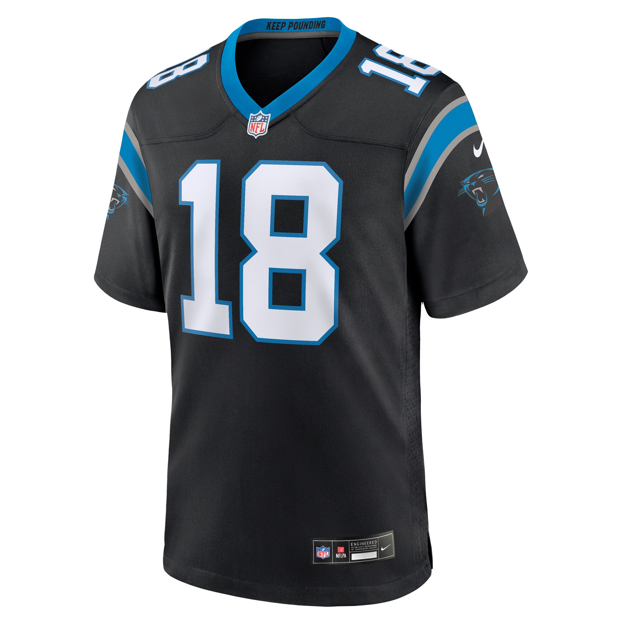 Damiere Byrd Carolina Panthers  Team Game Jersey - Black