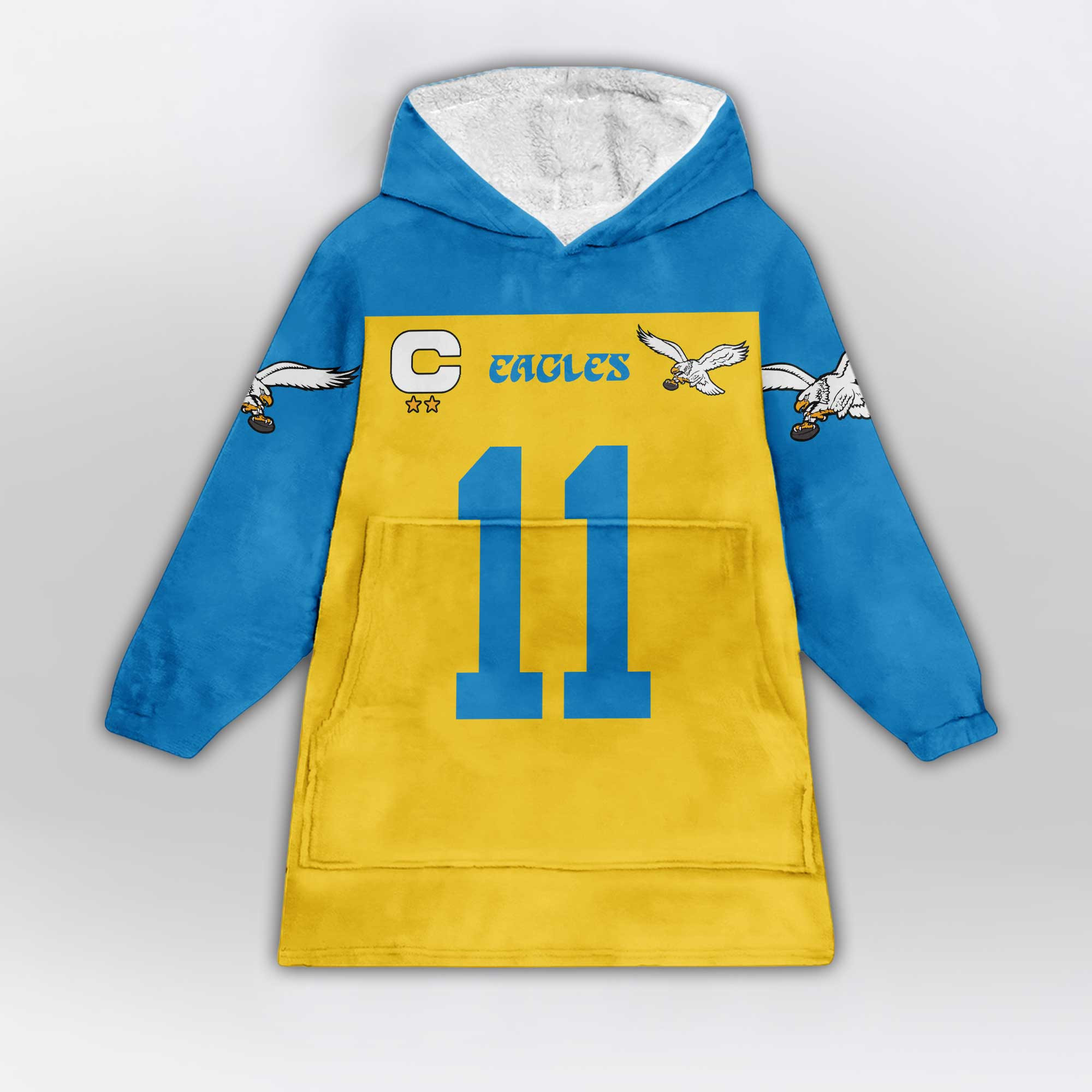 Kid Captain 11 Philadelphia Football Unisex Blanket Hoodie
