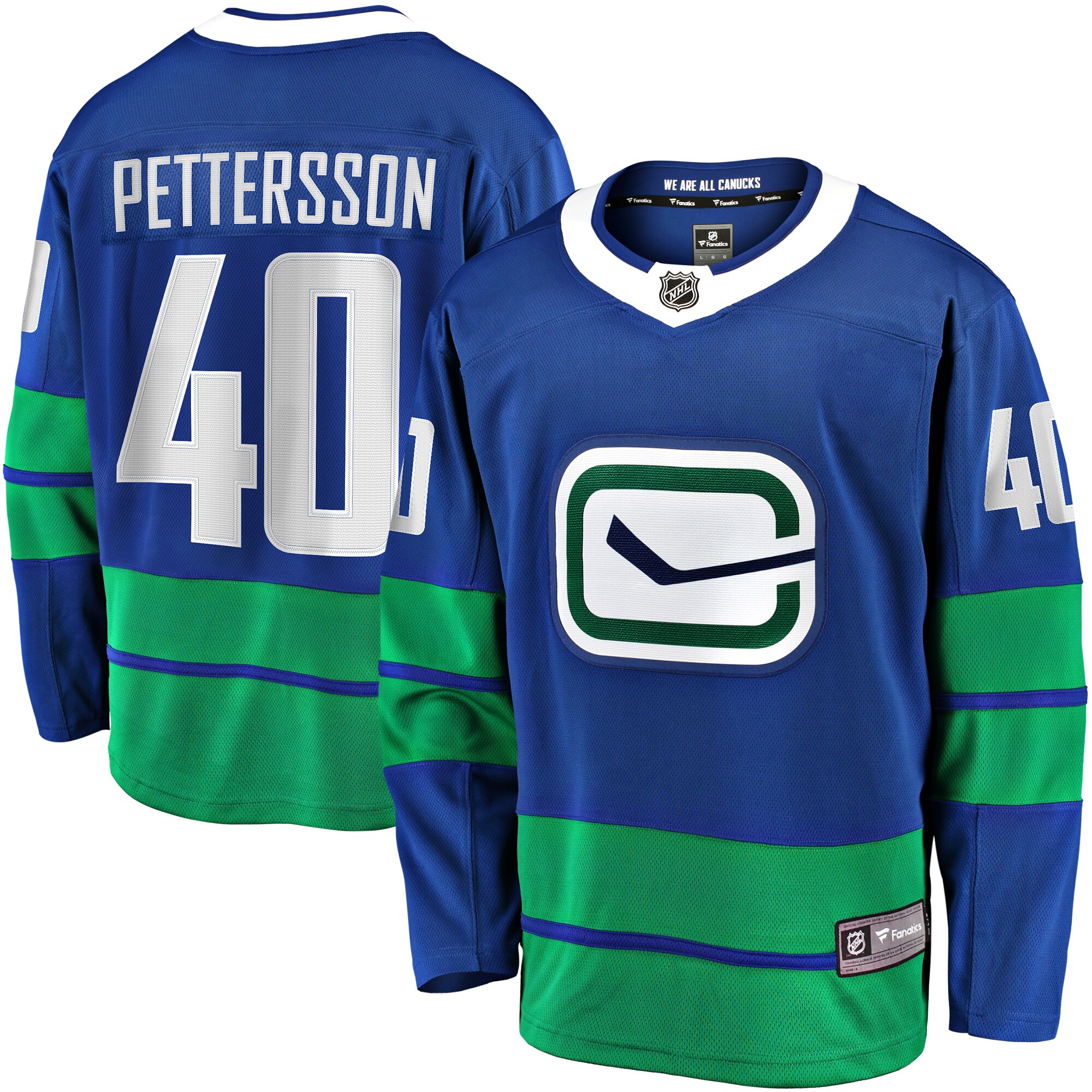 Elias Pettersson Vancouver Canucks 2019/20 Alternate Premier Breakaway Player Jersey - Royal