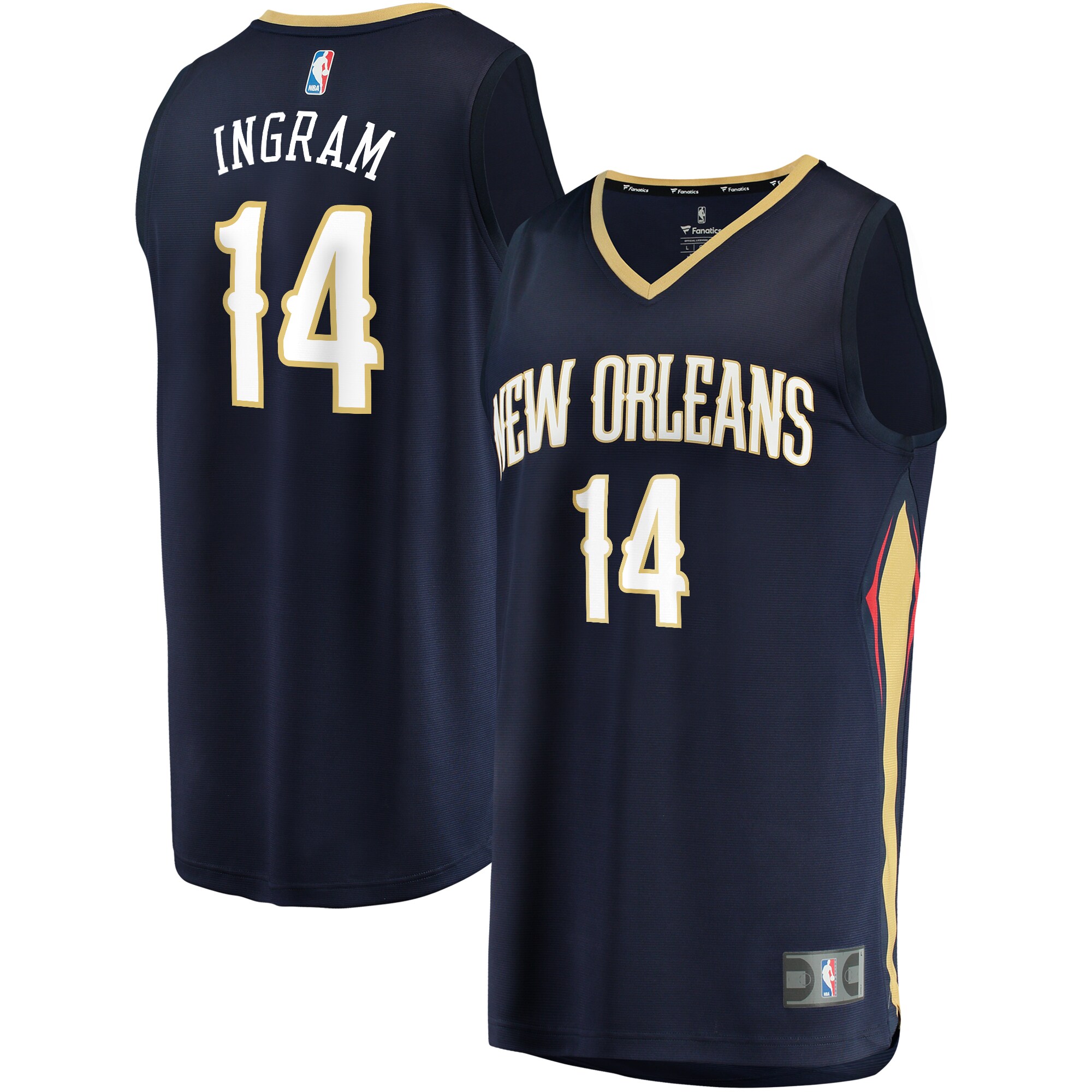 Brandon Ingram New Orleans Pelicans  Fast Break Replica Jersey Navy - Icon Edition