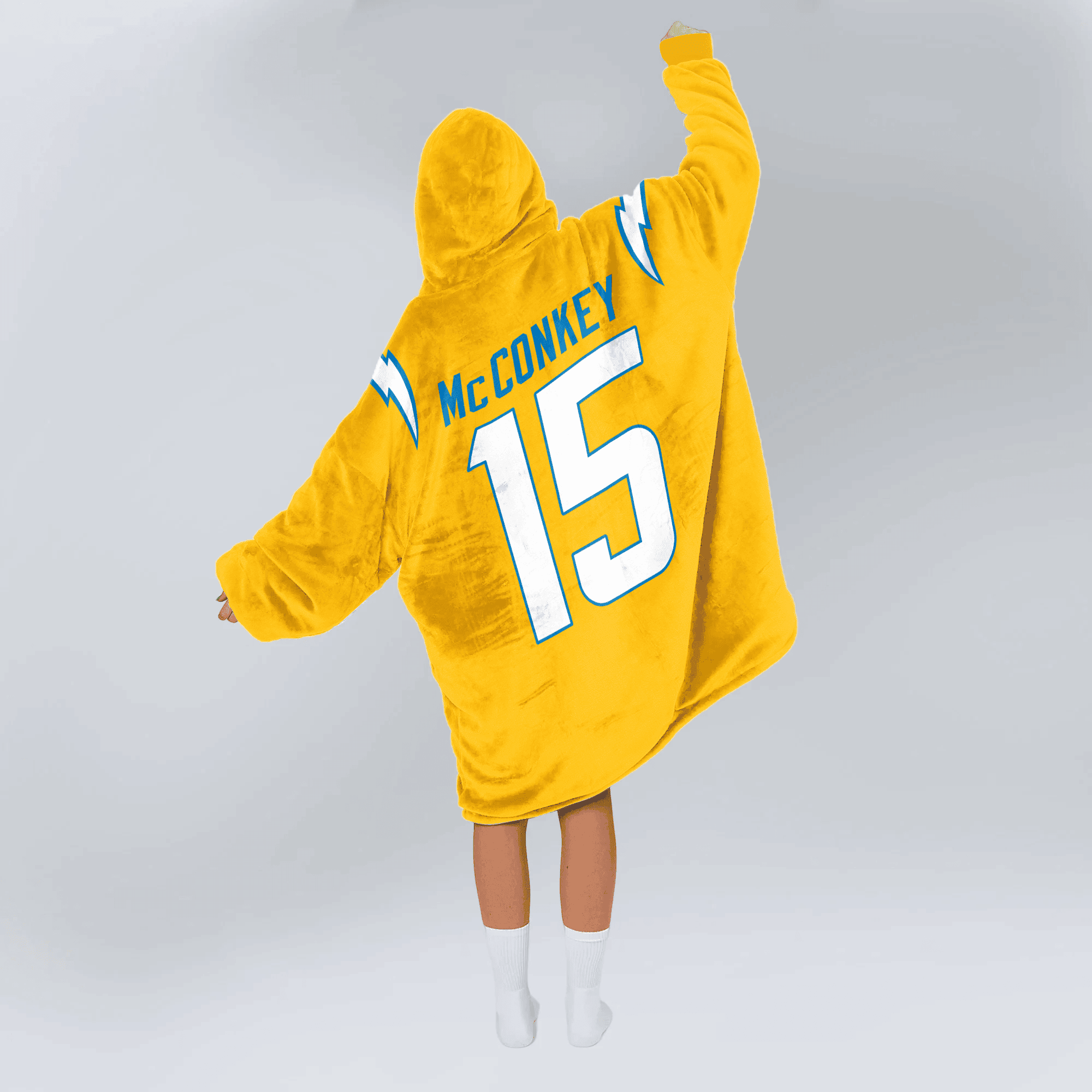 Adult 15 Los Angeles C Football Unisex Blanket Hoodie
