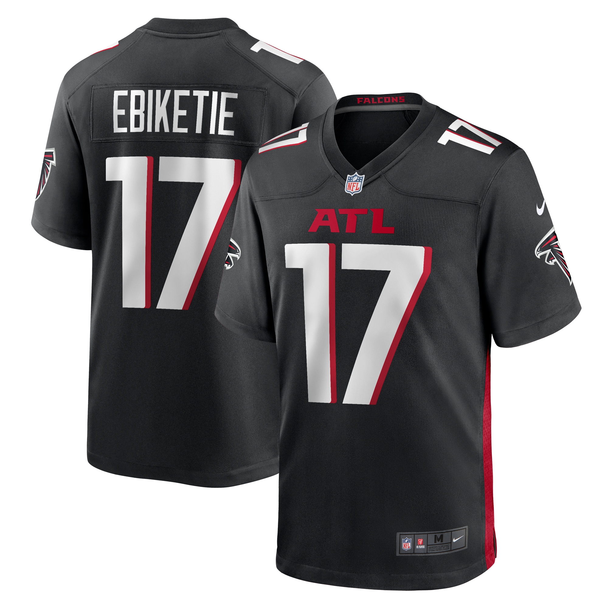 Arnold Ebiketie Atlanta Falcons Team Game Jersey -  Black