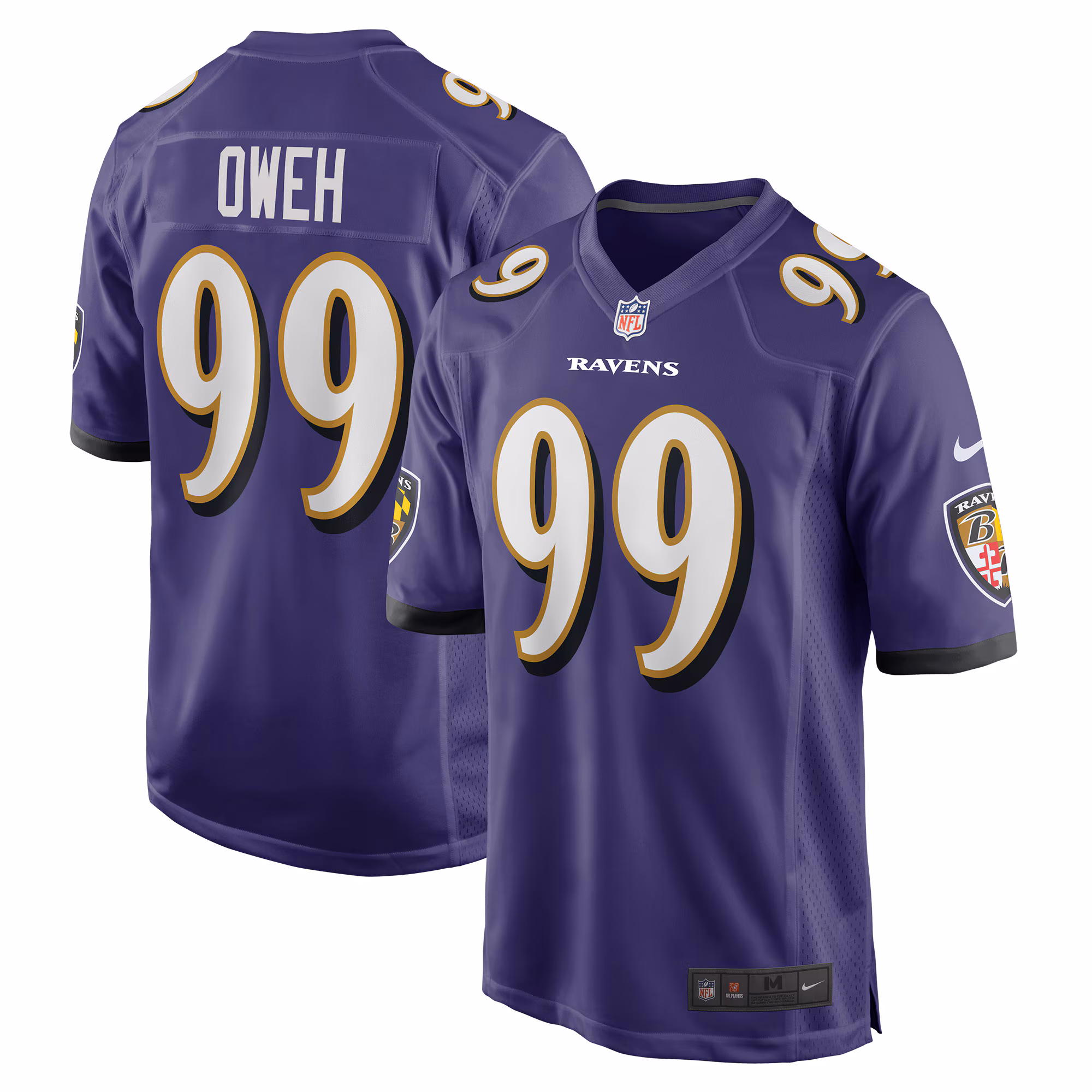 Odafe Oweh Baltimore Ravens Game Jersey - White