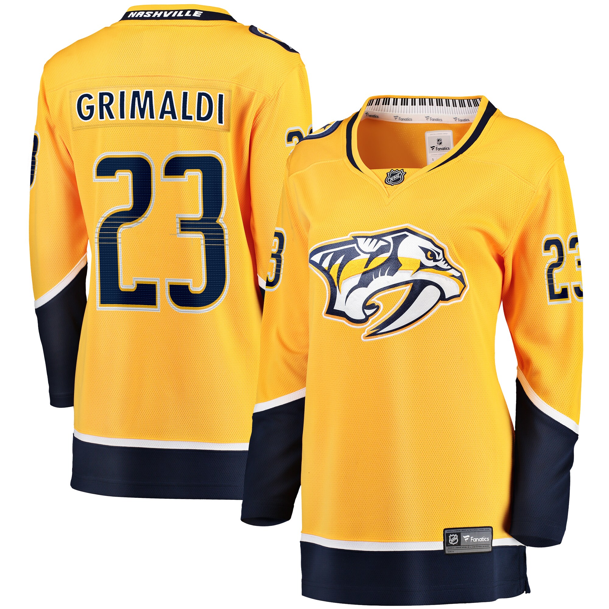 Rocco Grimaldi Nashville Predators Women's Home Breakaway Player Jersey - Gold