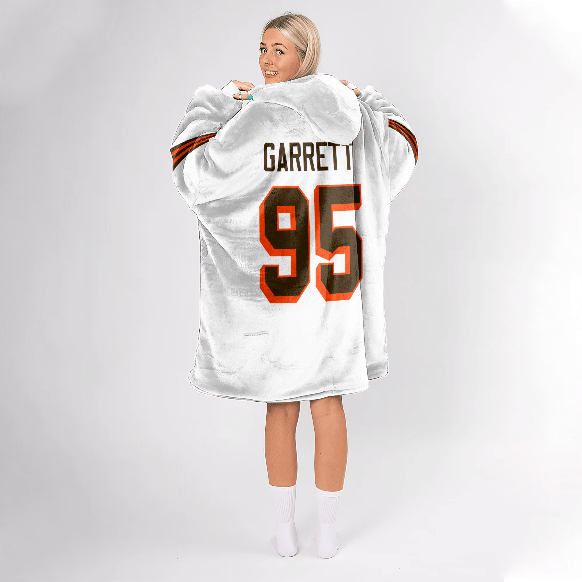 Adult M.G 95 Captain Cleveland Football Unisex Blanket Hoodie