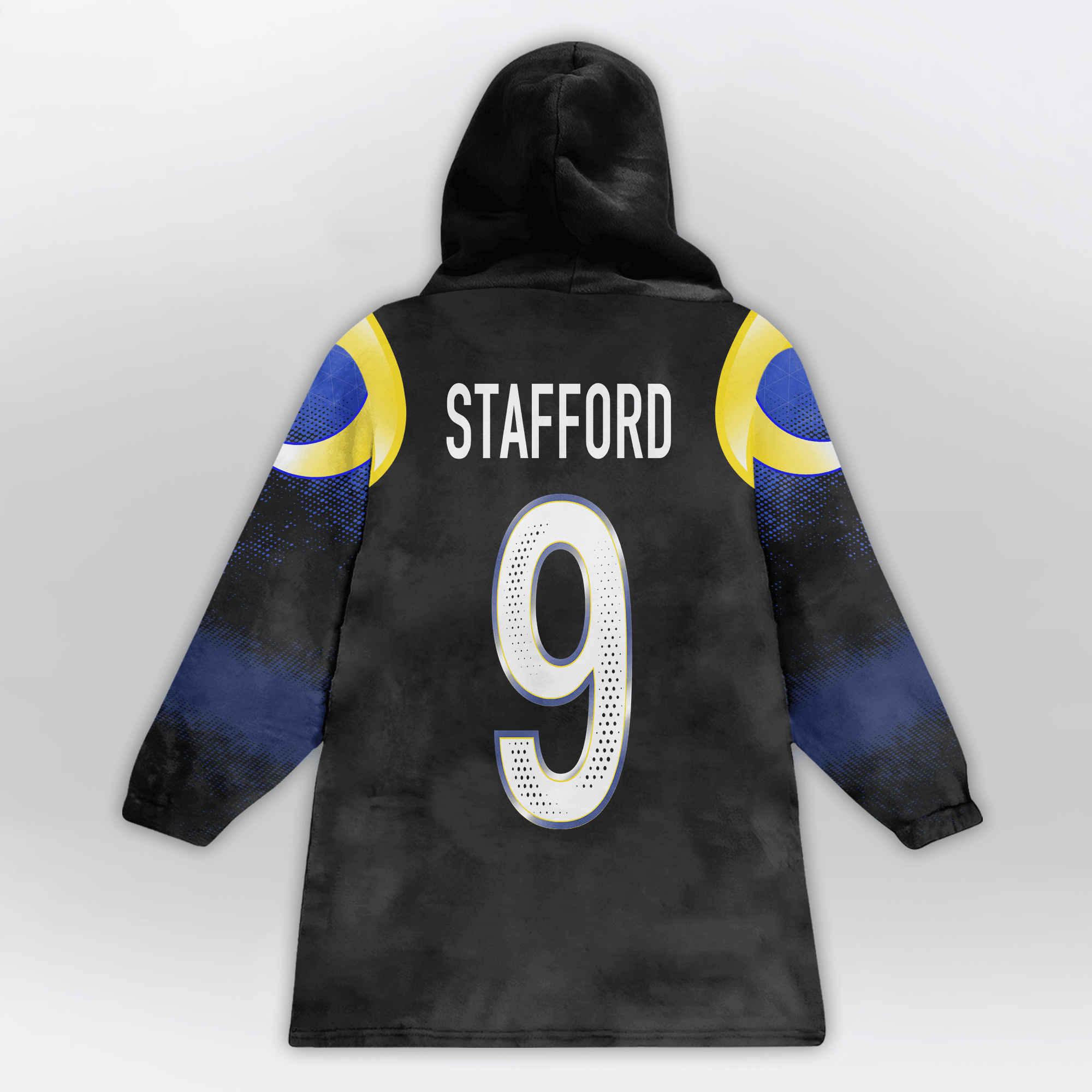 Adult M.S 9 Los Angeles R Football Unisex Blanket Hoodie