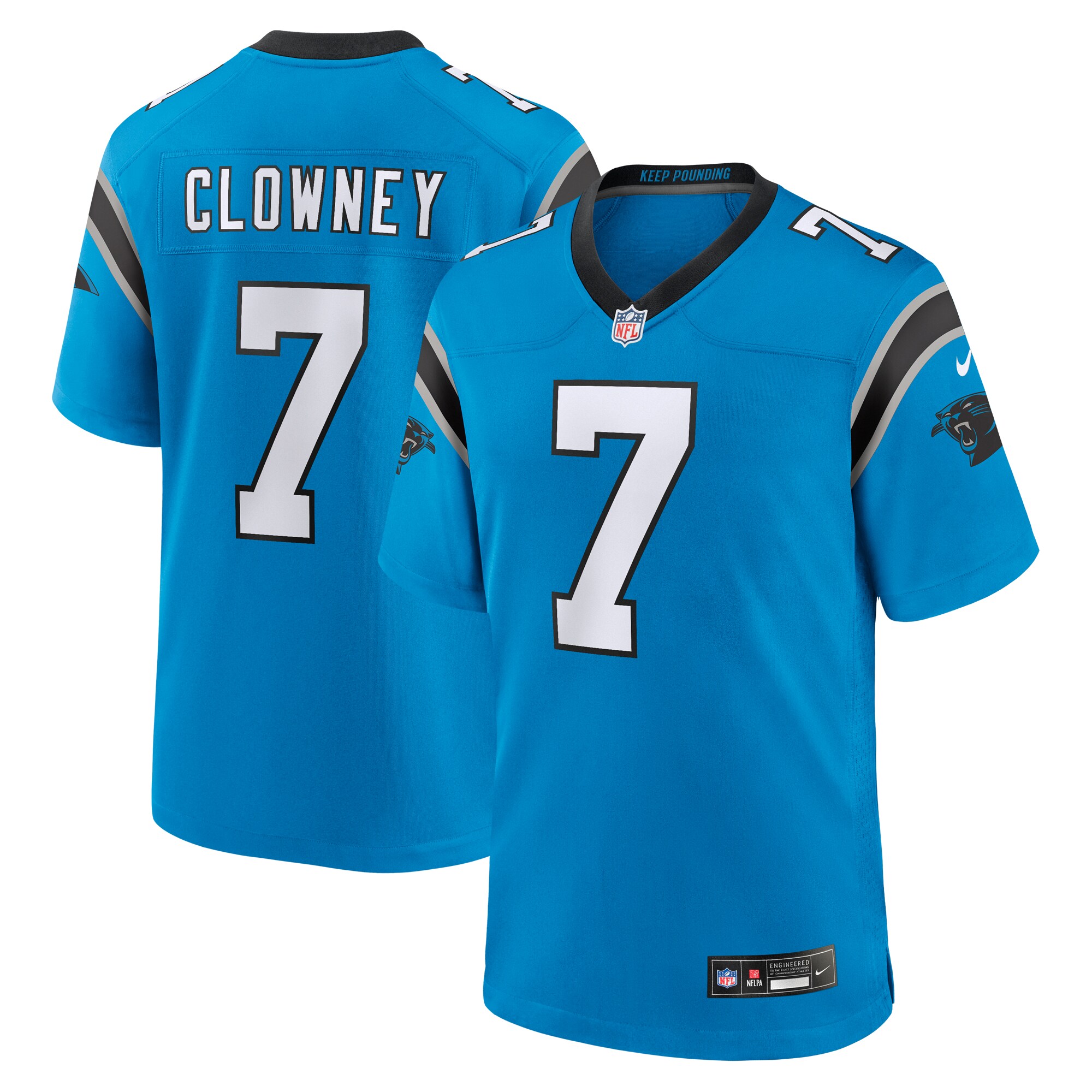 Jadeveon Clowney Carolina Panthers  Alternate Game Jersey -  Blue