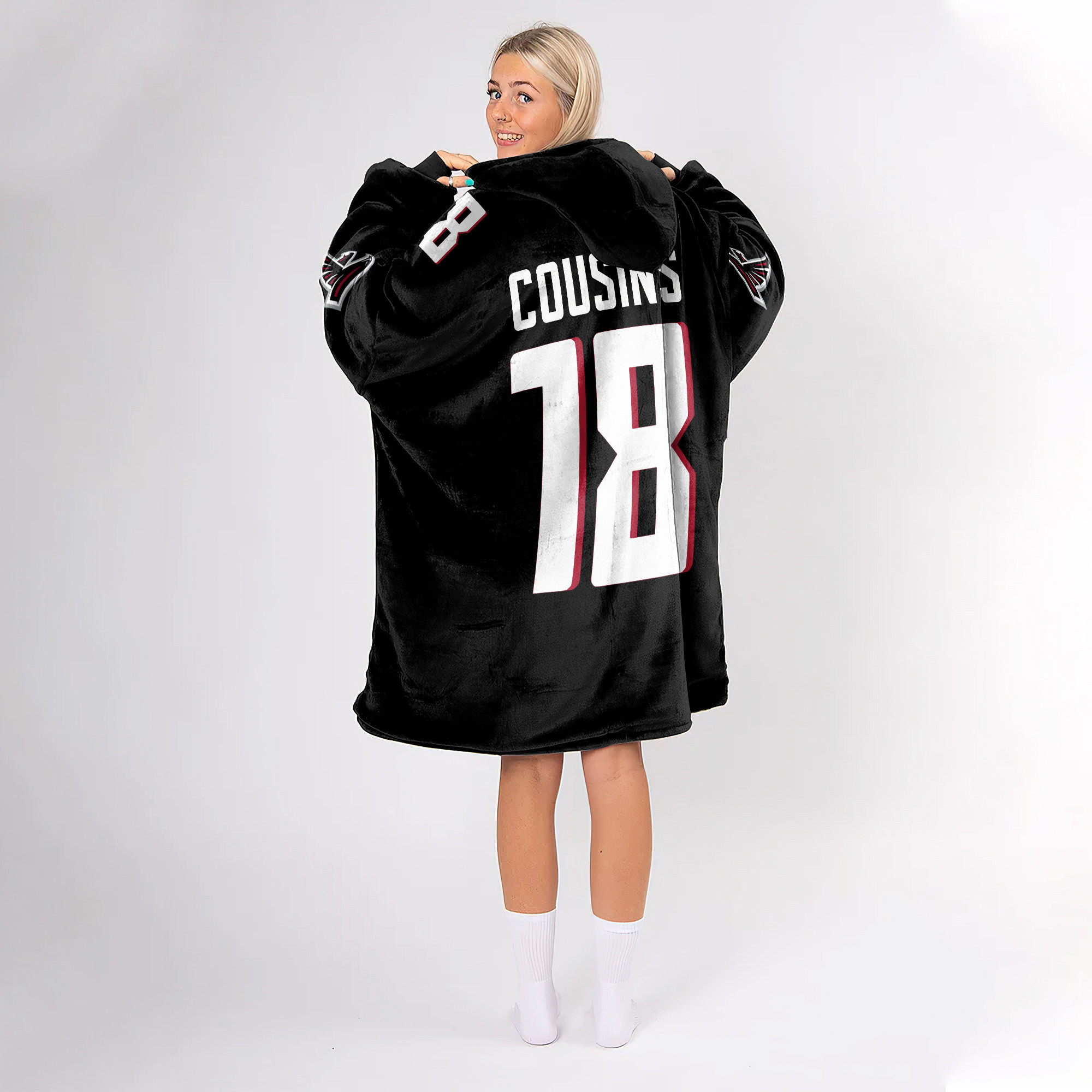 Adult K.C 18 Atlanta Football Unisex Blanket Hoodie