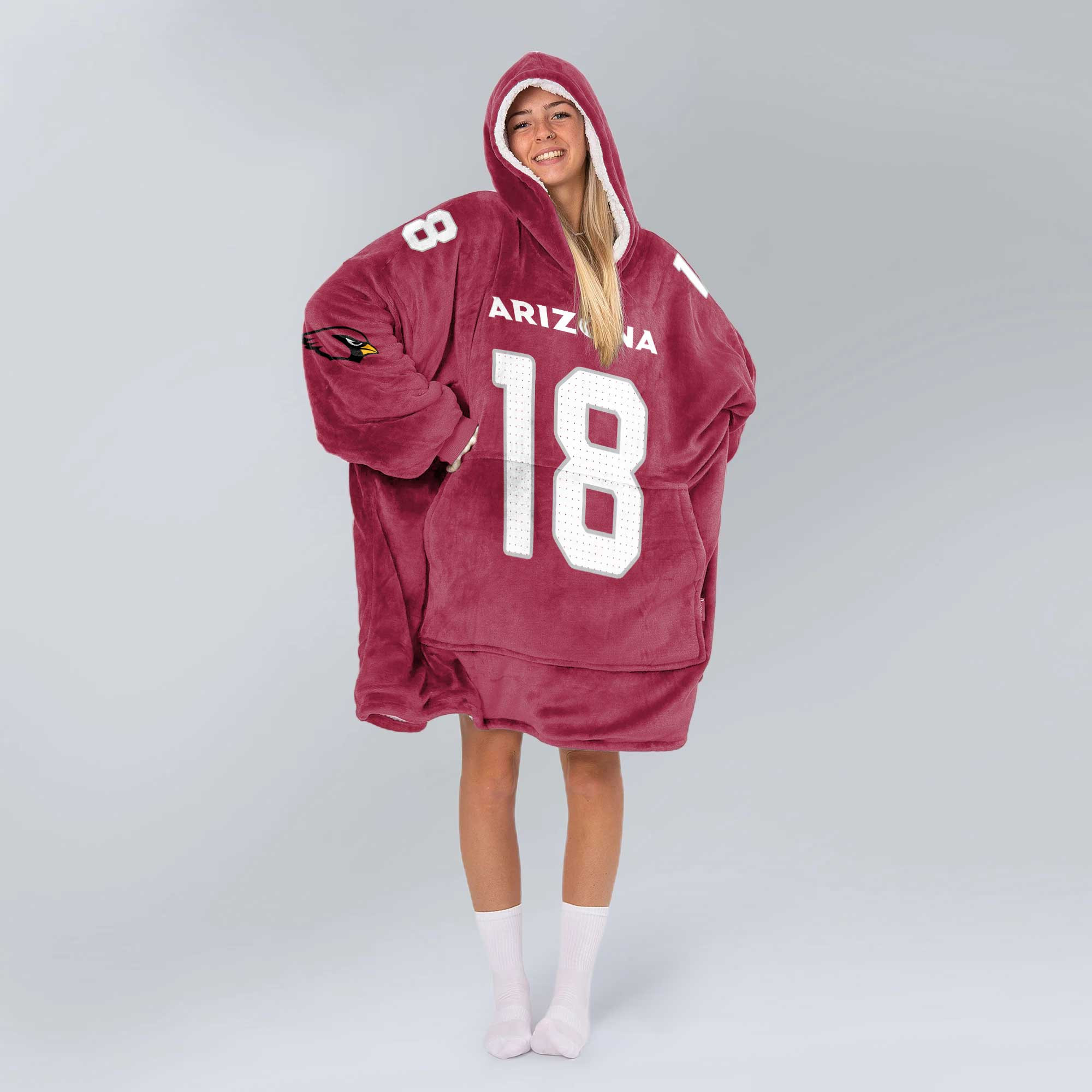 Adult 18 Arizona Football Unisex Blanket Hoodie