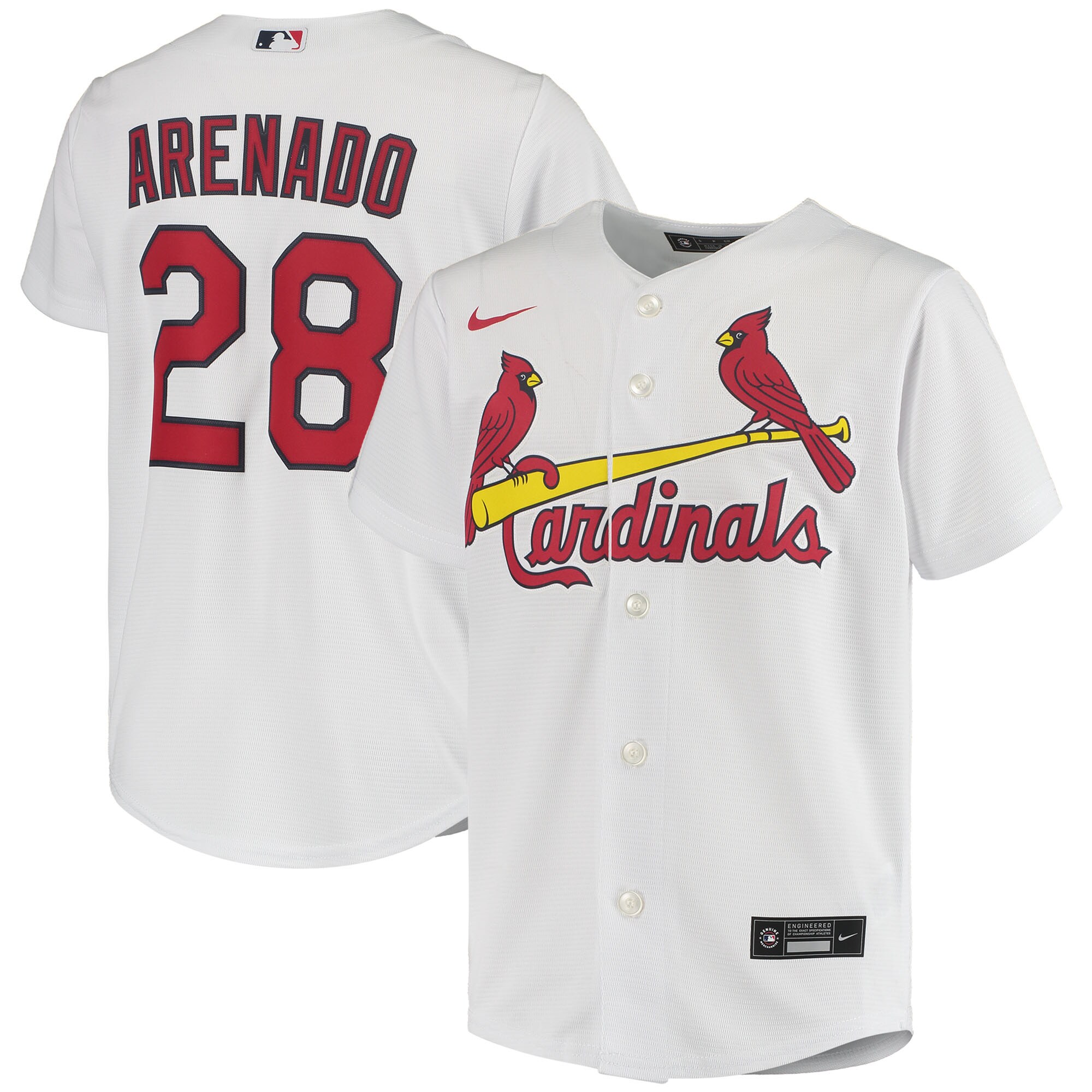 Nolan Arenado St.Louis Cardinals  Youth Alternate Replica Player Jersey - White