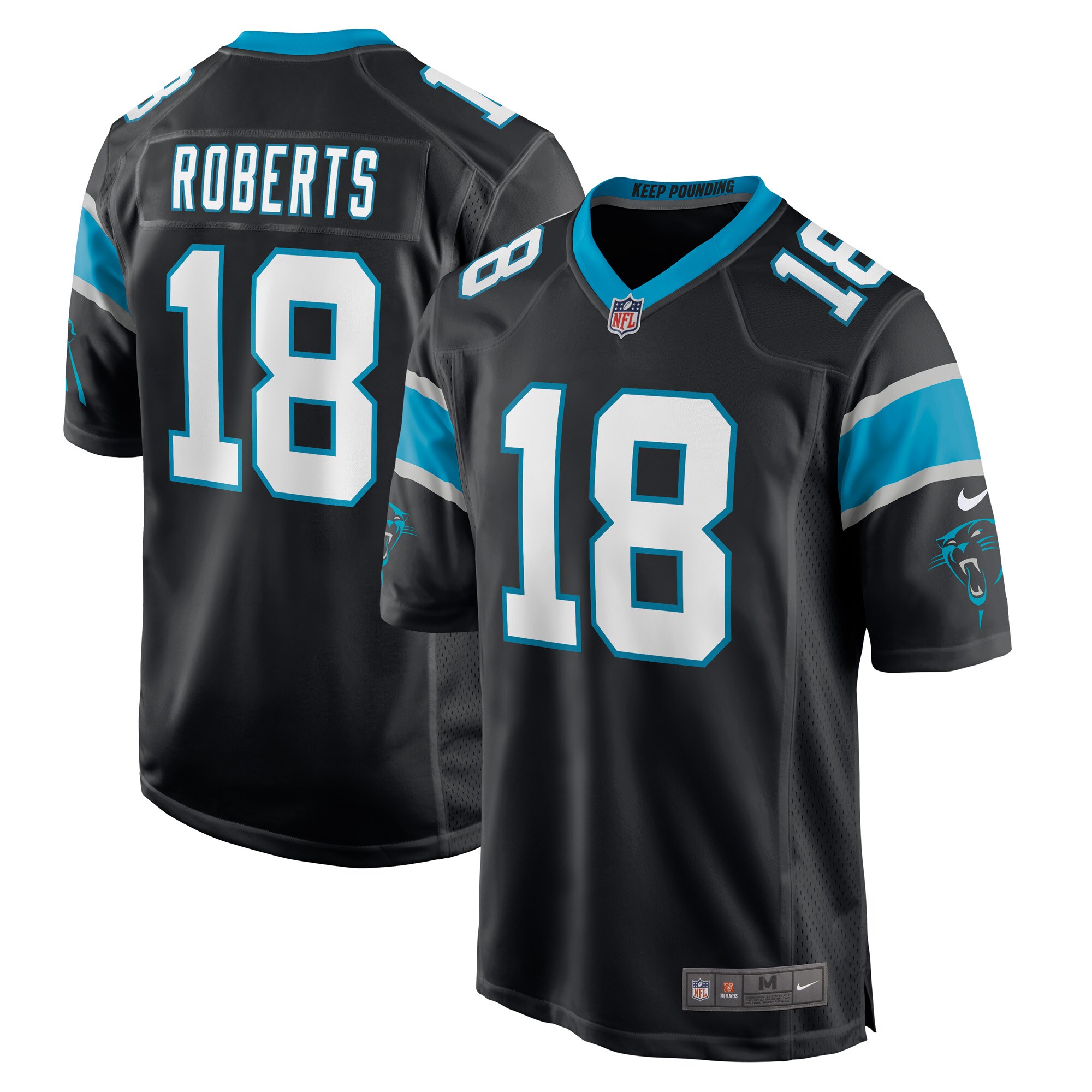 Andre Roberts Carolina Panthers  Game Player Jersey - Black