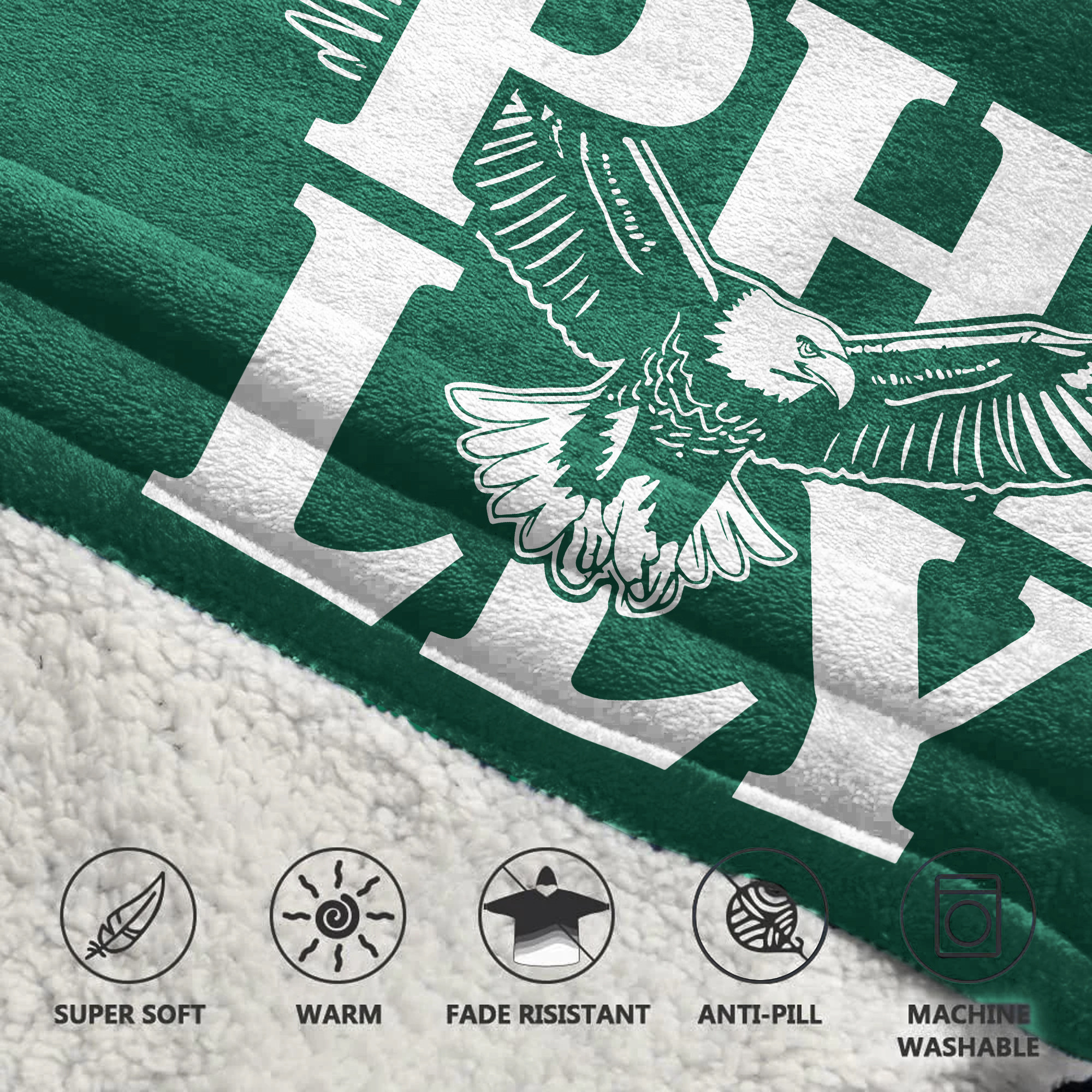 Adult Bird Gang Philadelphia Football Unisex Blanket Hoodie