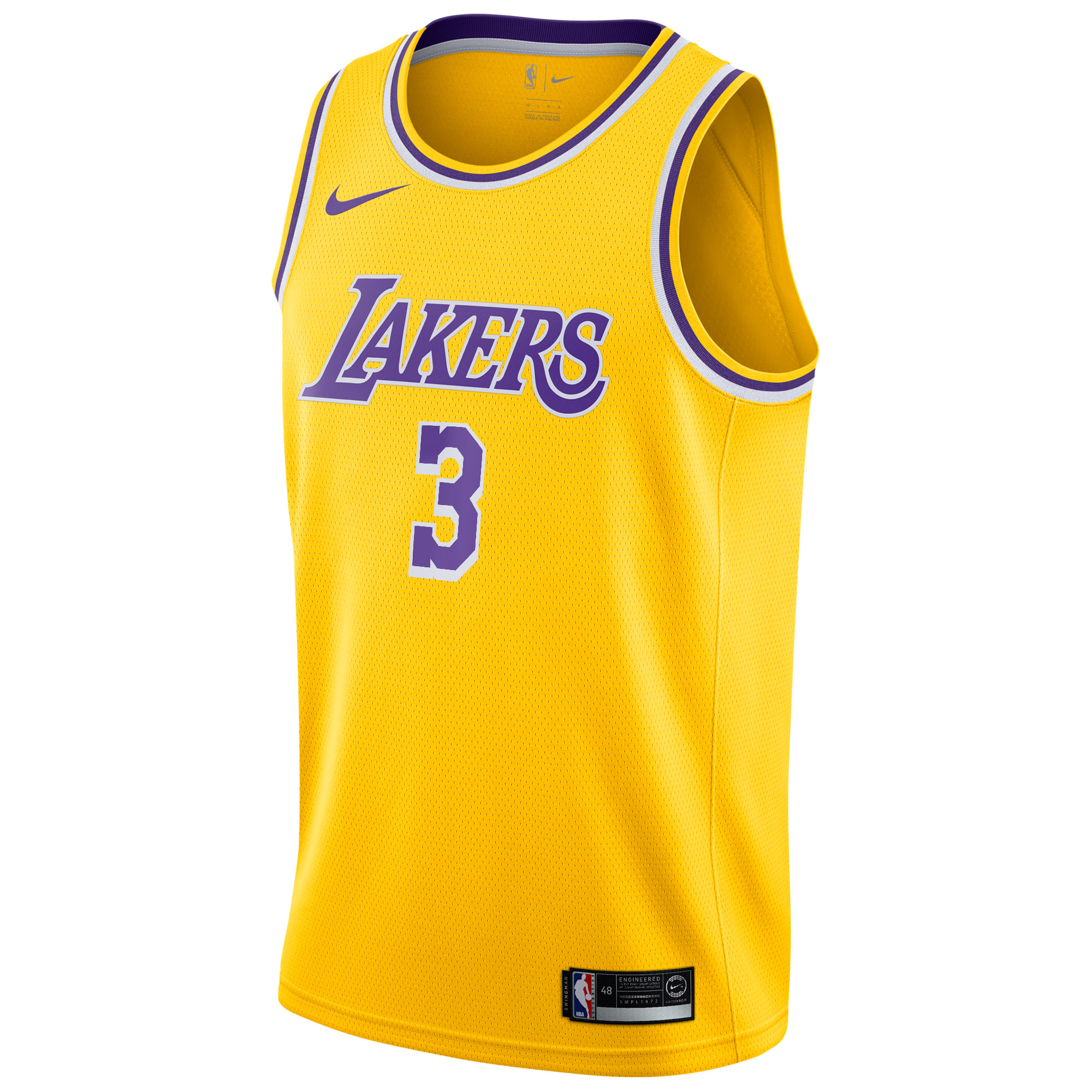 Anthony Davis Los Angeles Lakers 2019/20 Swingman Jersey Gold - Icon Edition