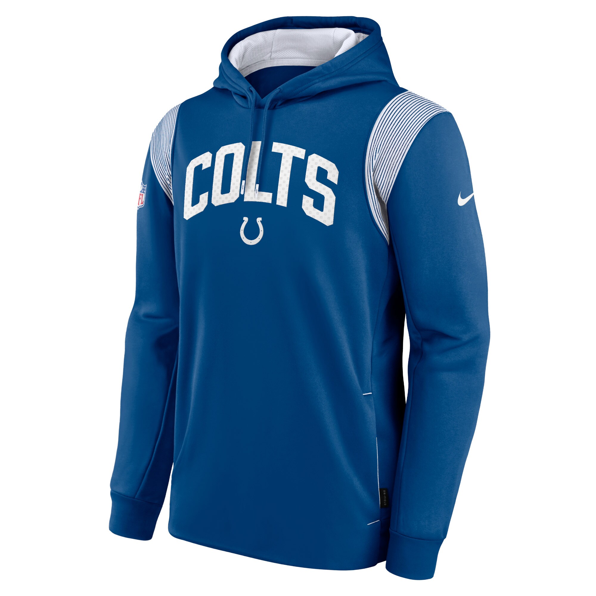 Indianapolis Colts Sideline Athletic Stack Performance Pullover Hoodie - Royal