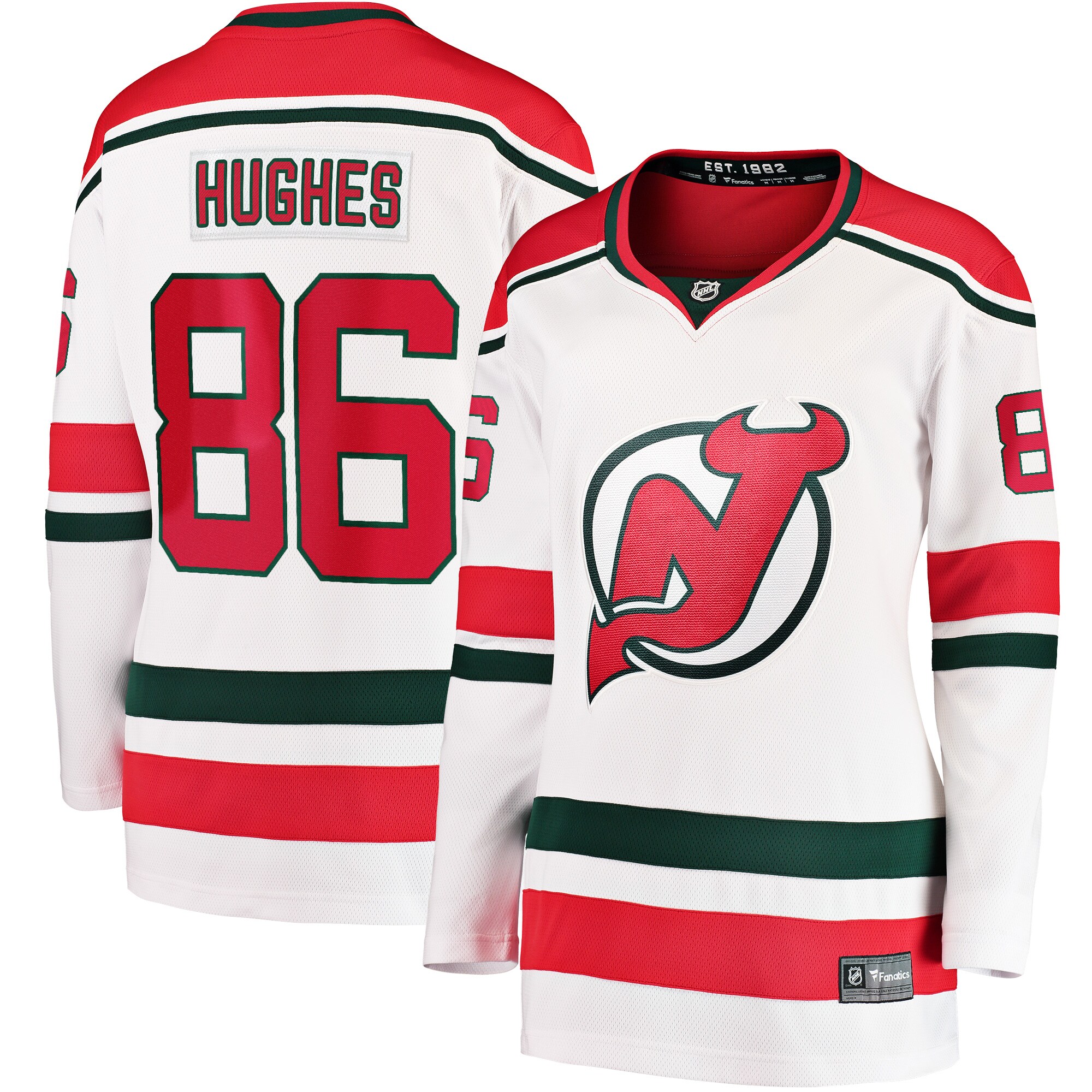Jack Hughes New Jersey Devils Women's 2022/23 Heritage Premier Breakaway Jersey - White