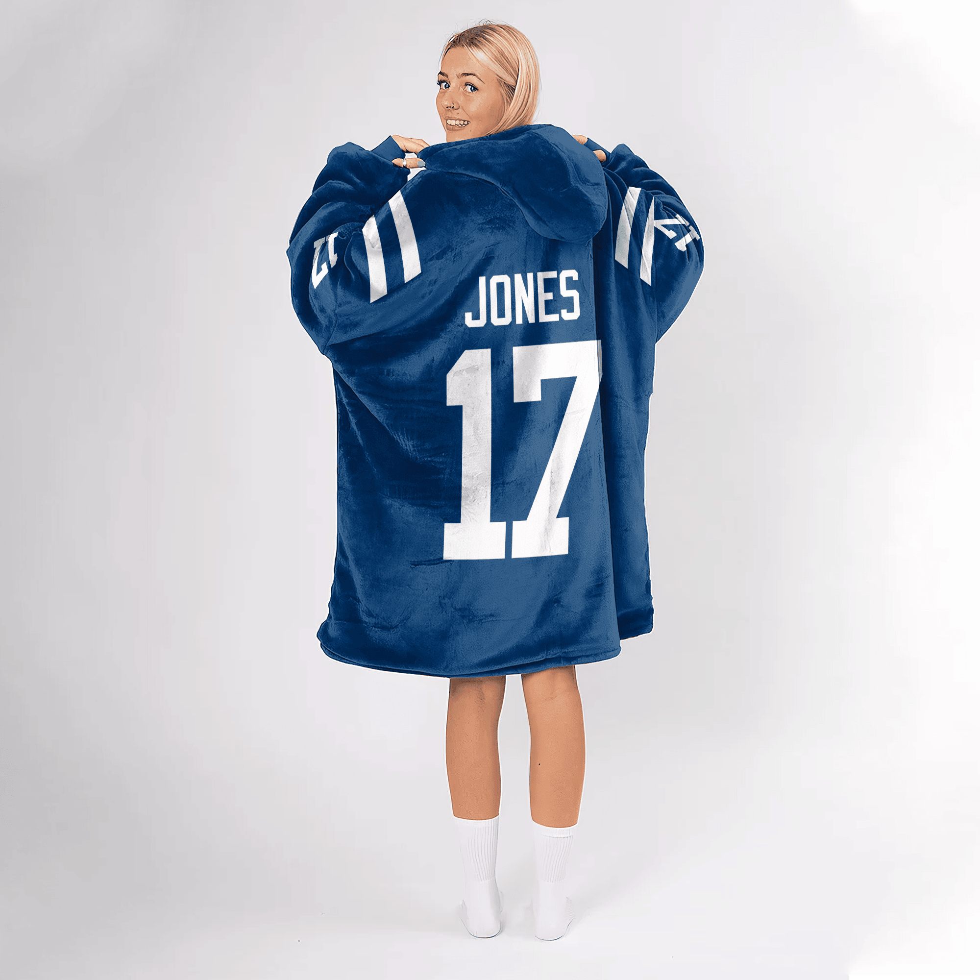Adult 17 Indianapolis Football Unisex Blanket Hoodie