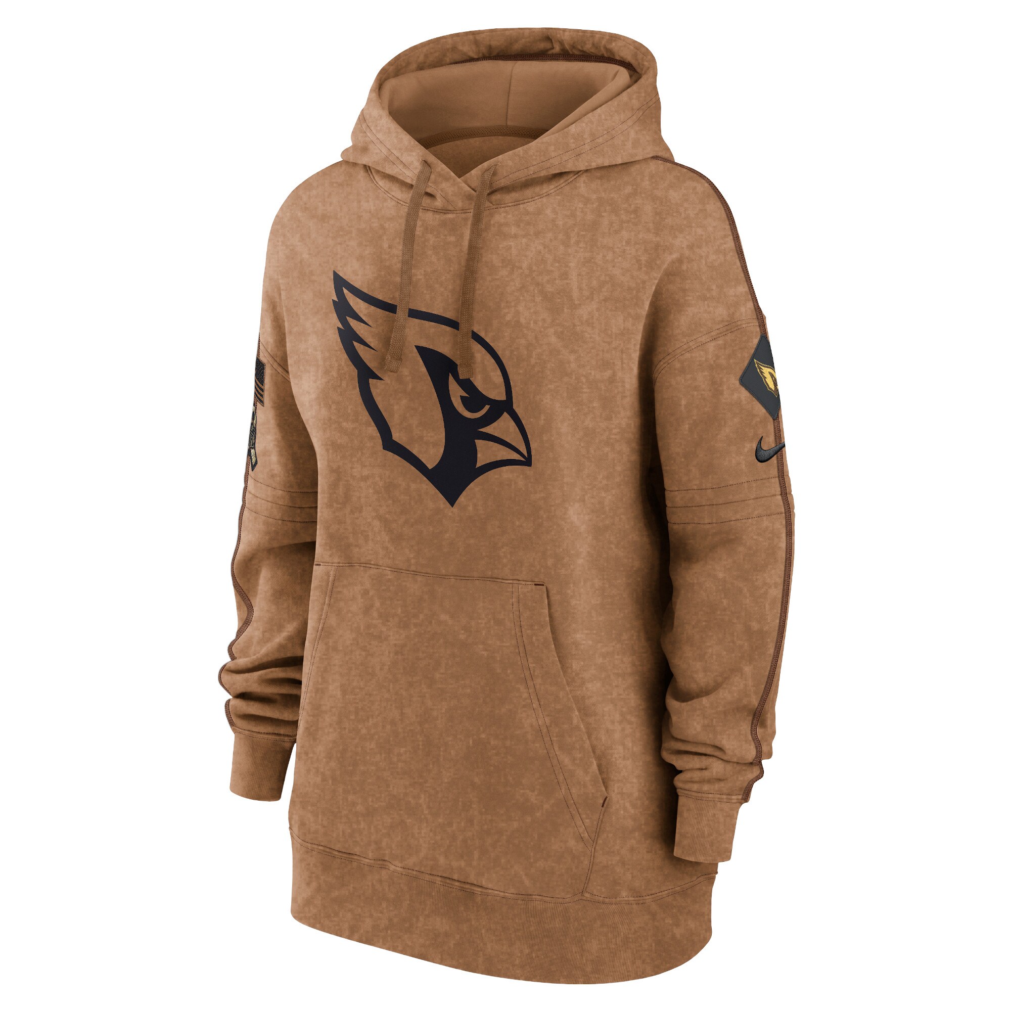 Arizona Cardinals  Women's 2023 Salute to Service Pullover Hoodie - Brown