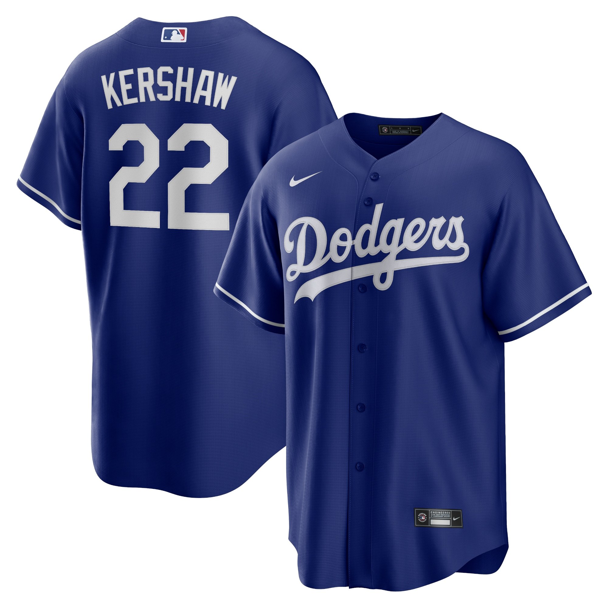 Men's Los Angeles Dodgers Clayton Kershaw  Royal Alternate Replica Player Name Jersey