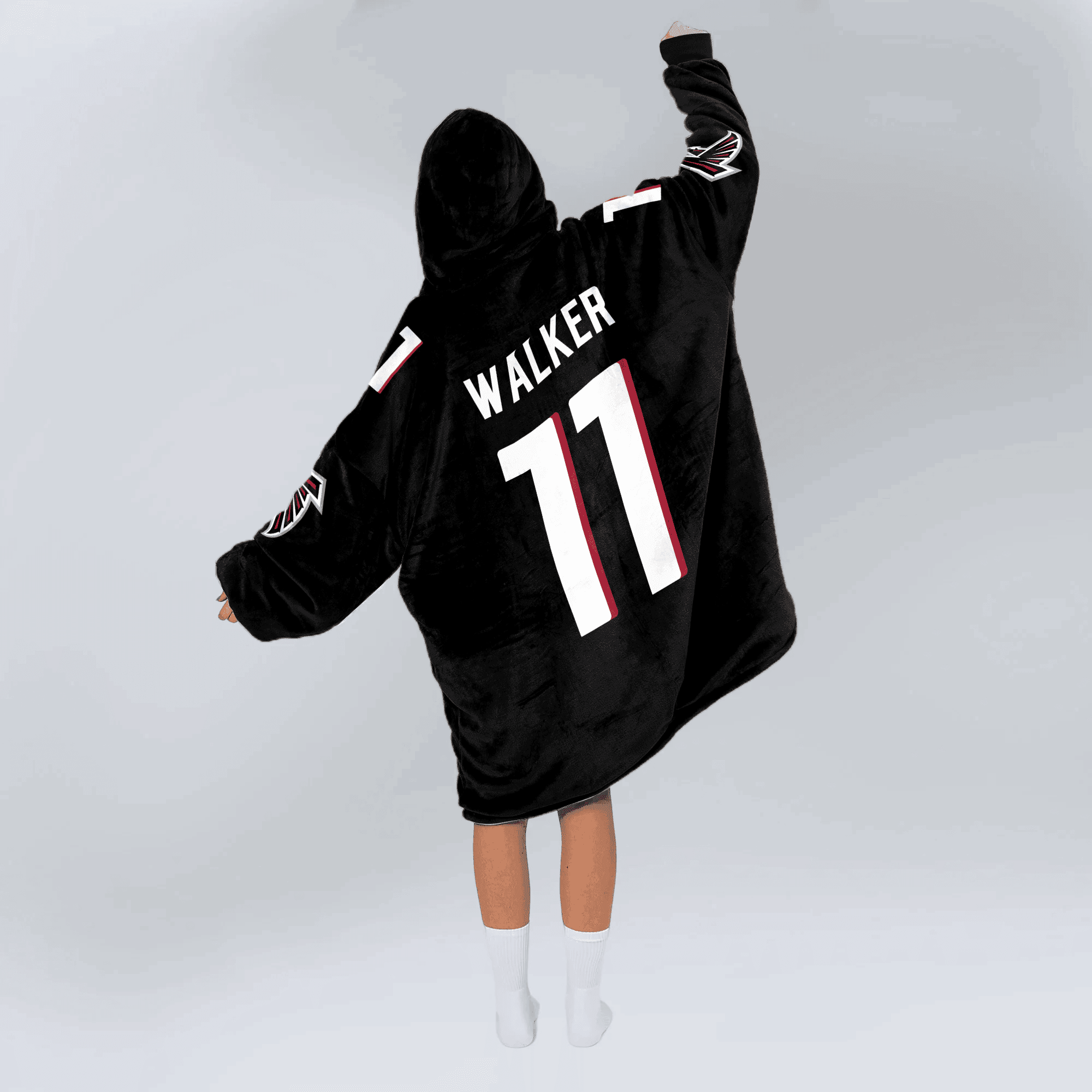 Adult 11 Atlanta Football Unisex Blanket Hoodie