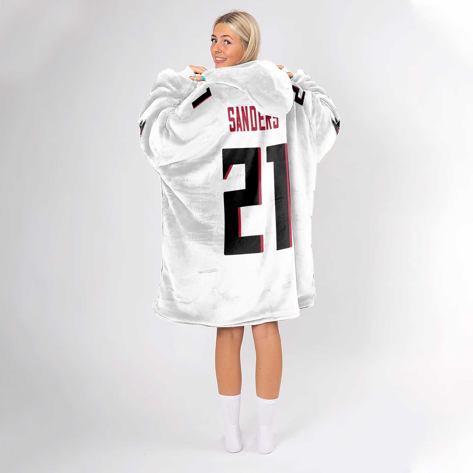 Adult 21 Atlanta Football Unisex Blanket Hoodie